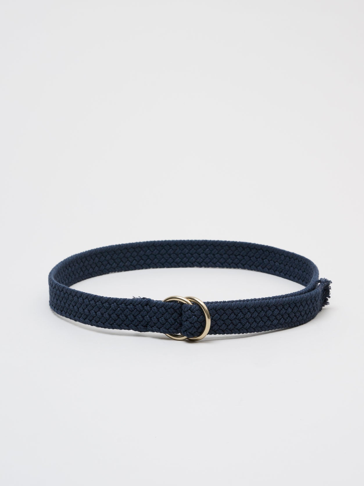 Braided Canvas Belt, Navy