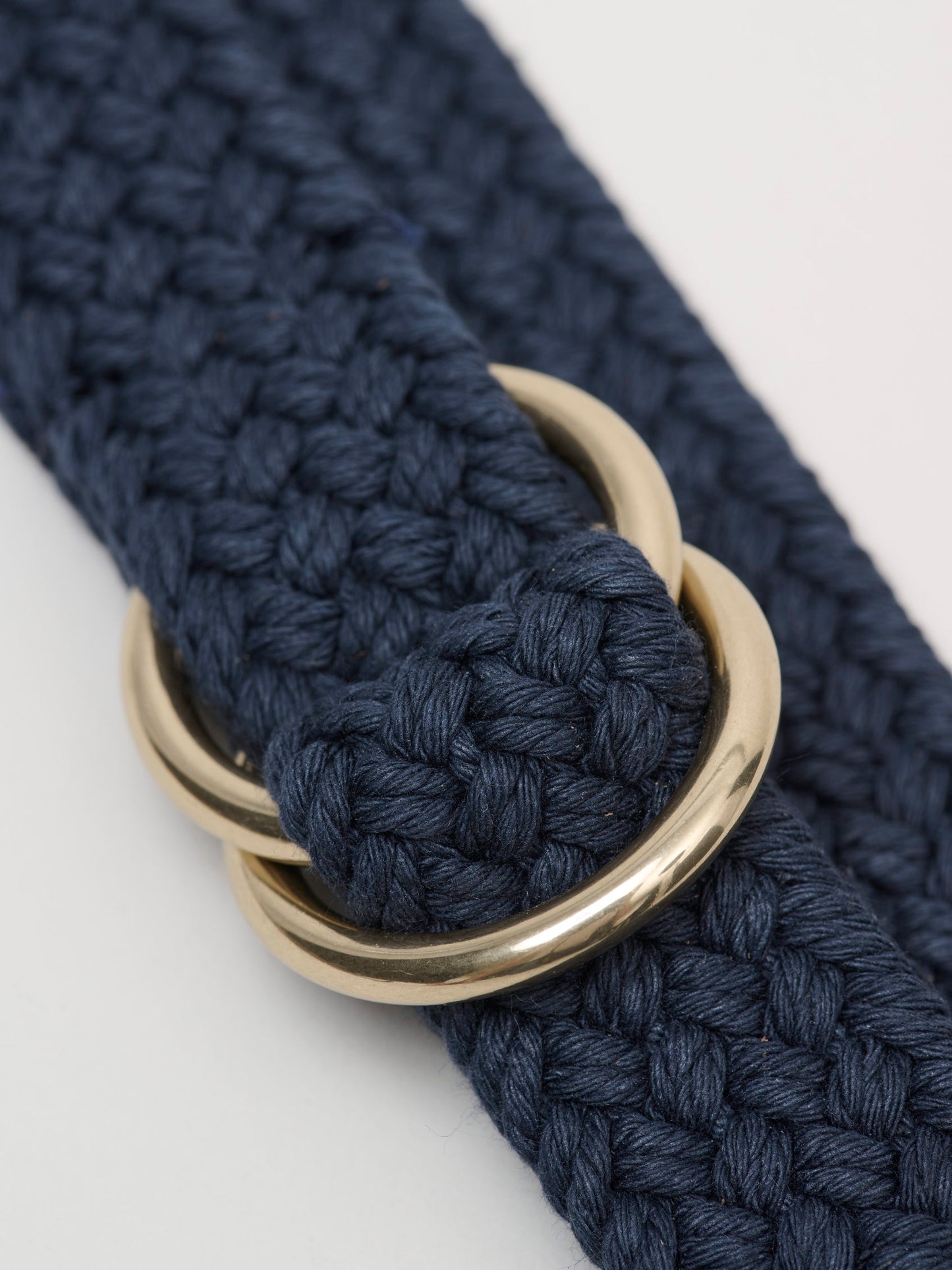 Braided Canvas Belt, Navy