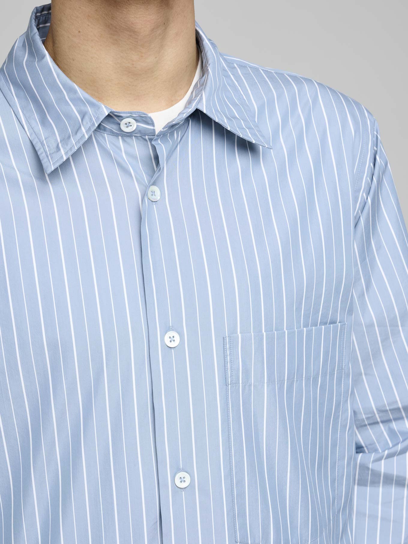 Basic Shirt, Blue/White Stripe