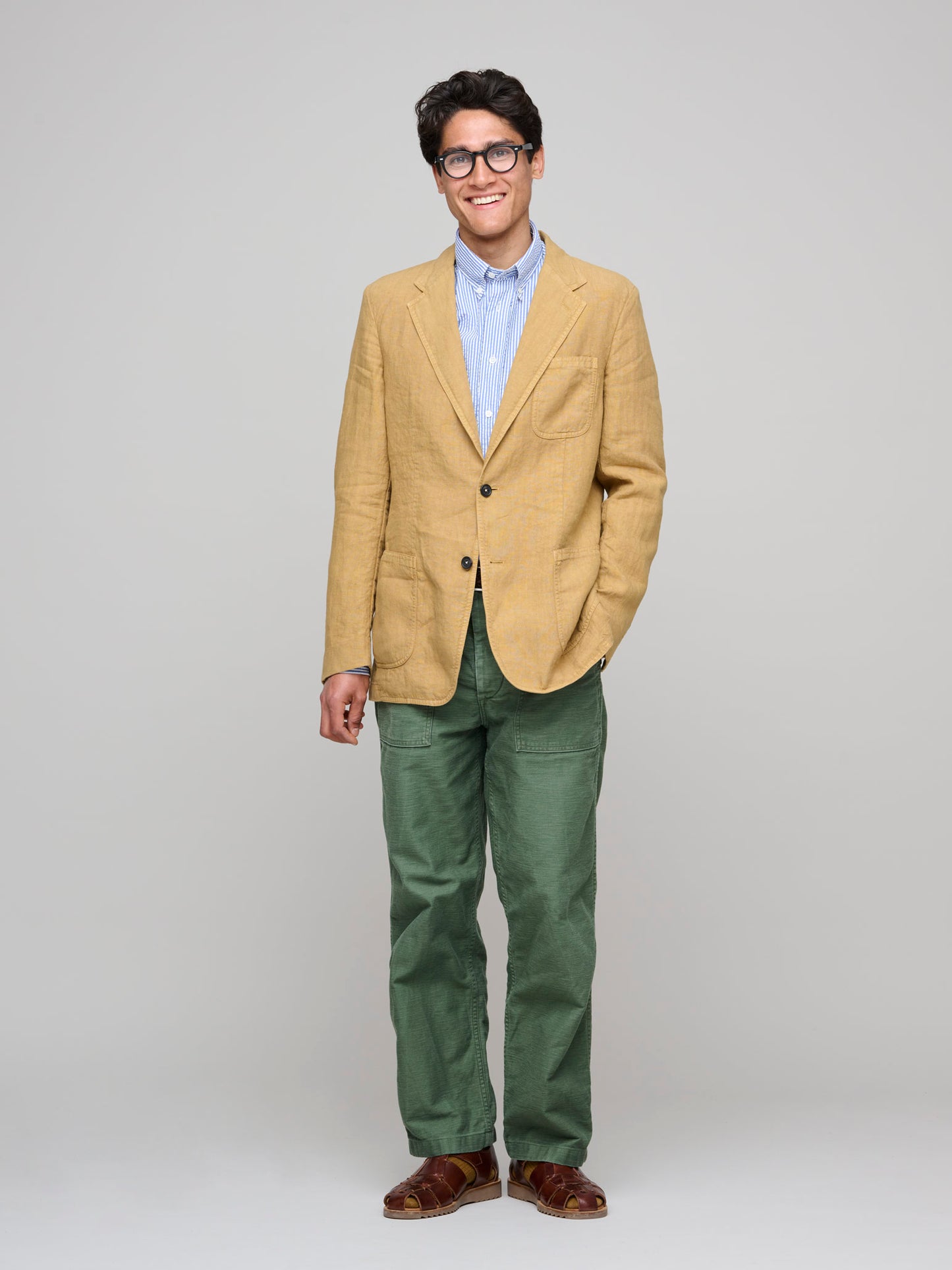 Benetti Linen Canvas Jacket, Saffron