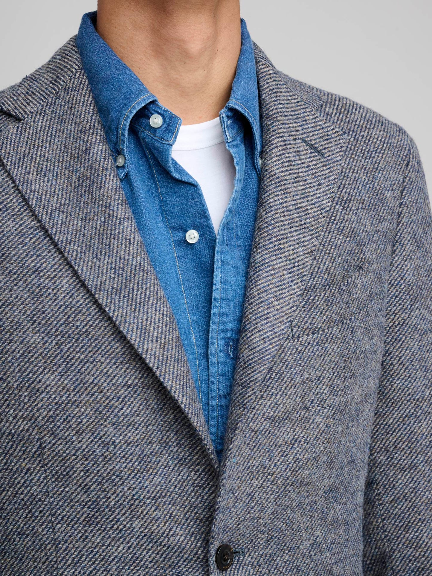 Tweed Dover Jacket, Brown & Blue Melange