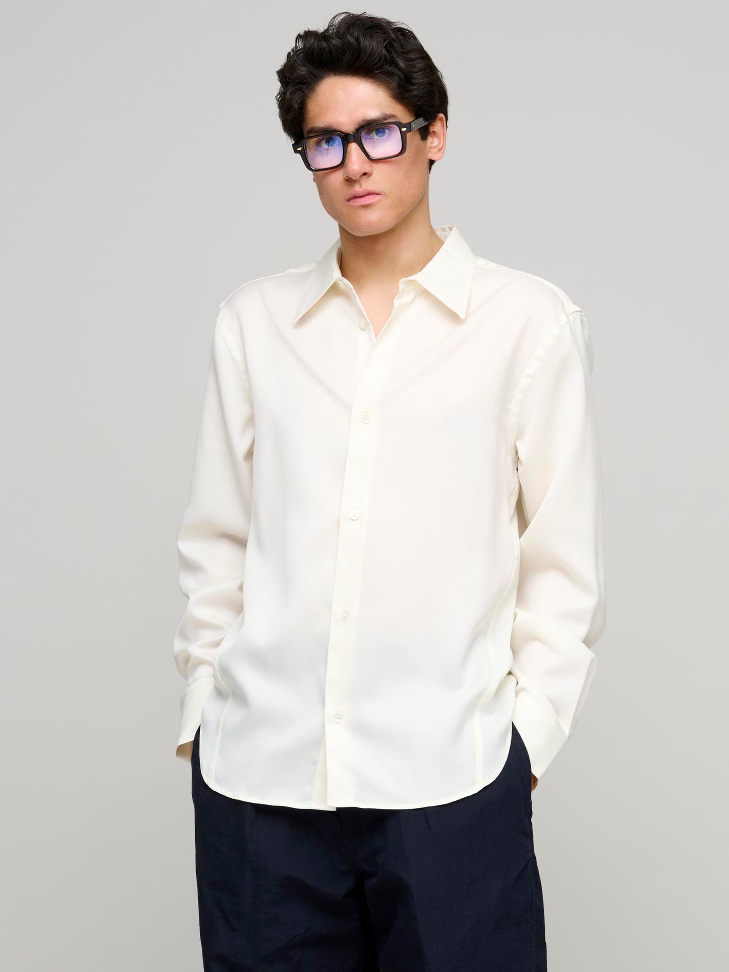 Curve Shirt, Cream