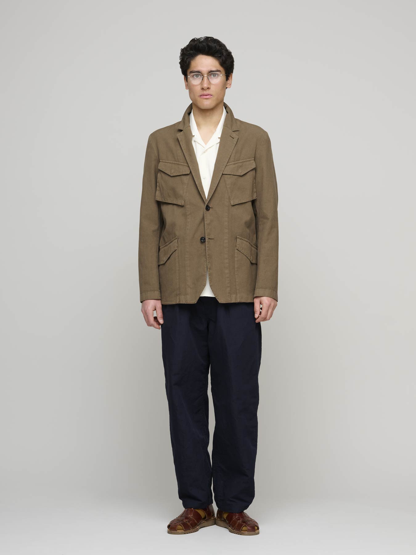 Safari Jacket Cotton & Linen, Brown