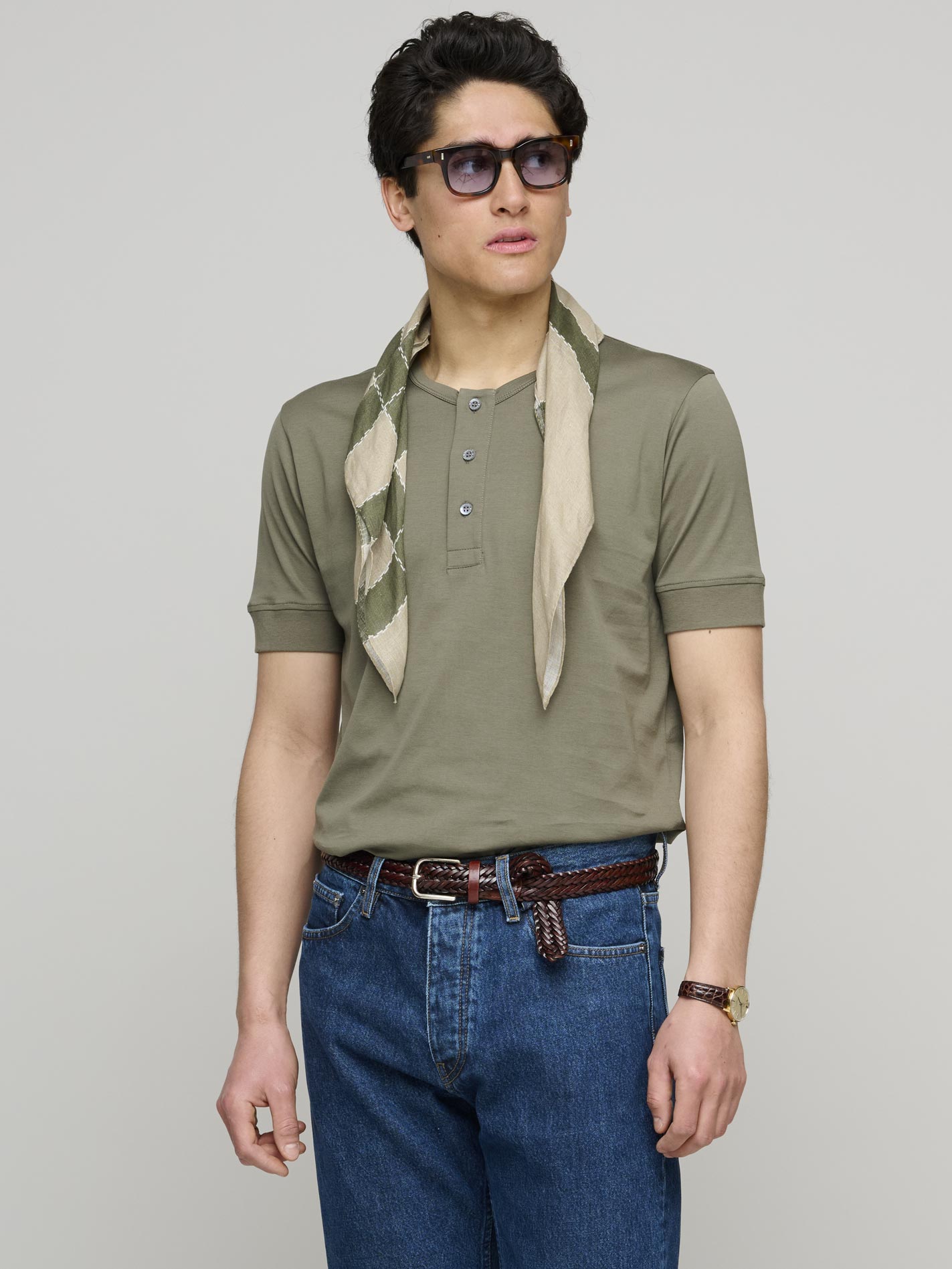 Henley T-Shirt, Khaki