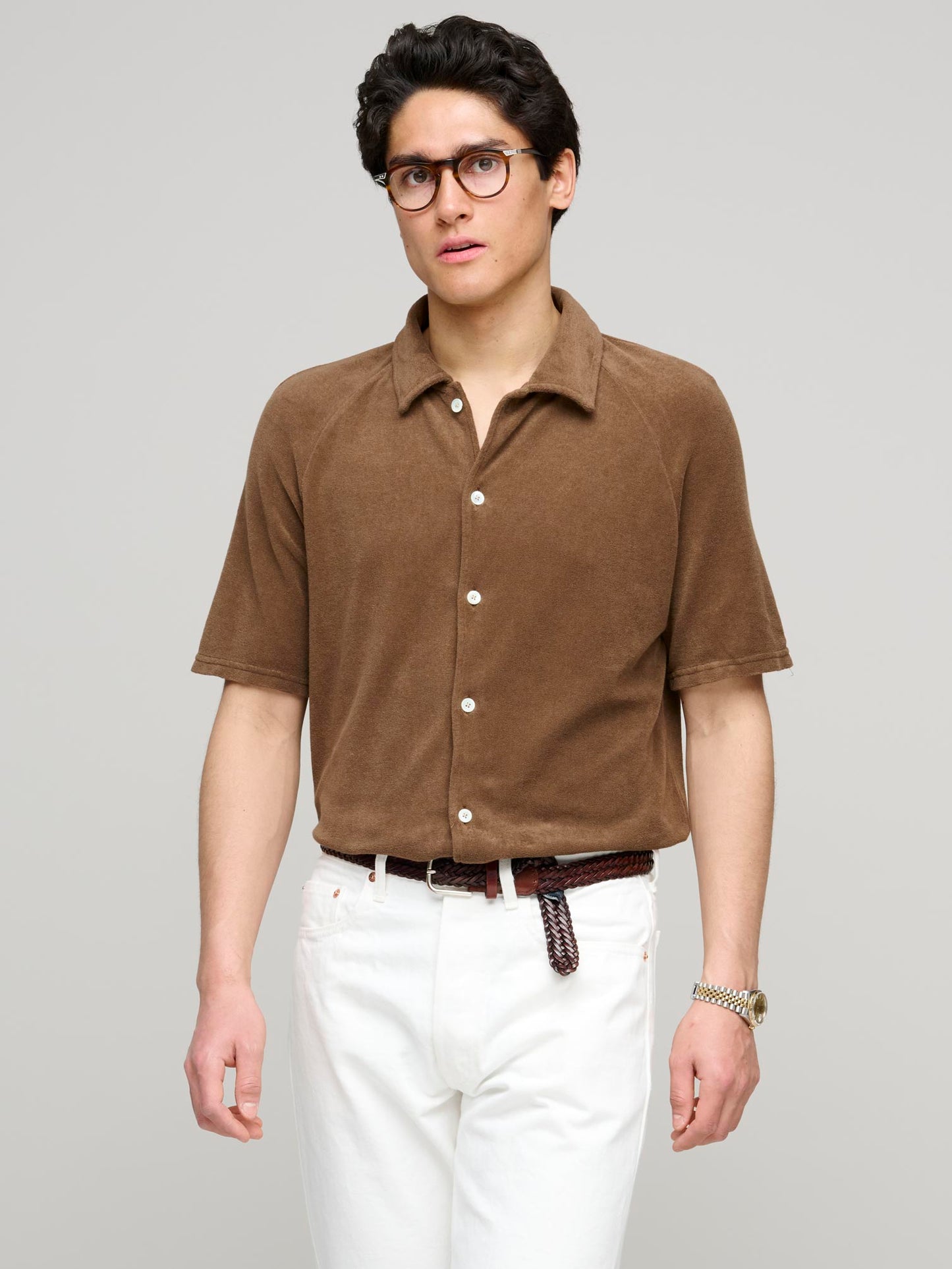 Cruiser Short Sleeve Terry Shirt, Brown