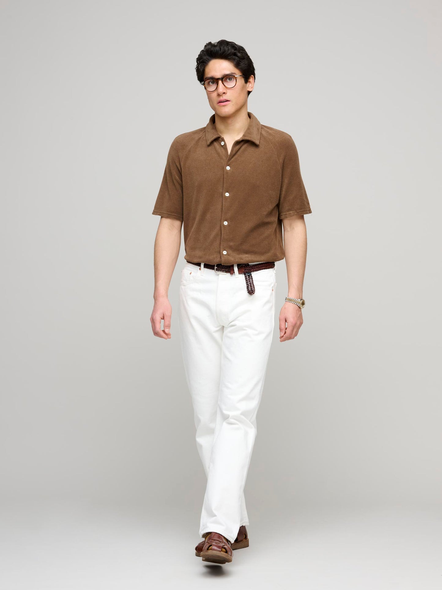 Cruiser Short Sleeve Terry Shirt, Brown