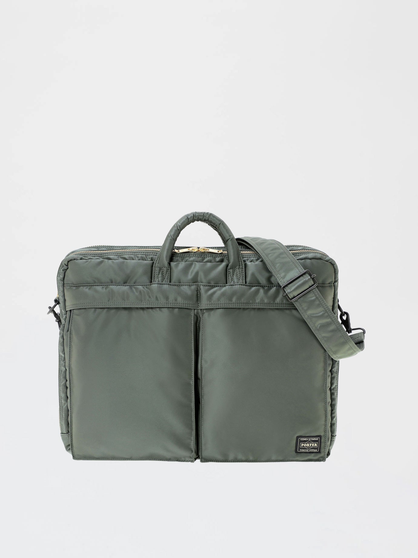 New Tanker 2Way Document Bag Double Zip, Sage Green – Goods