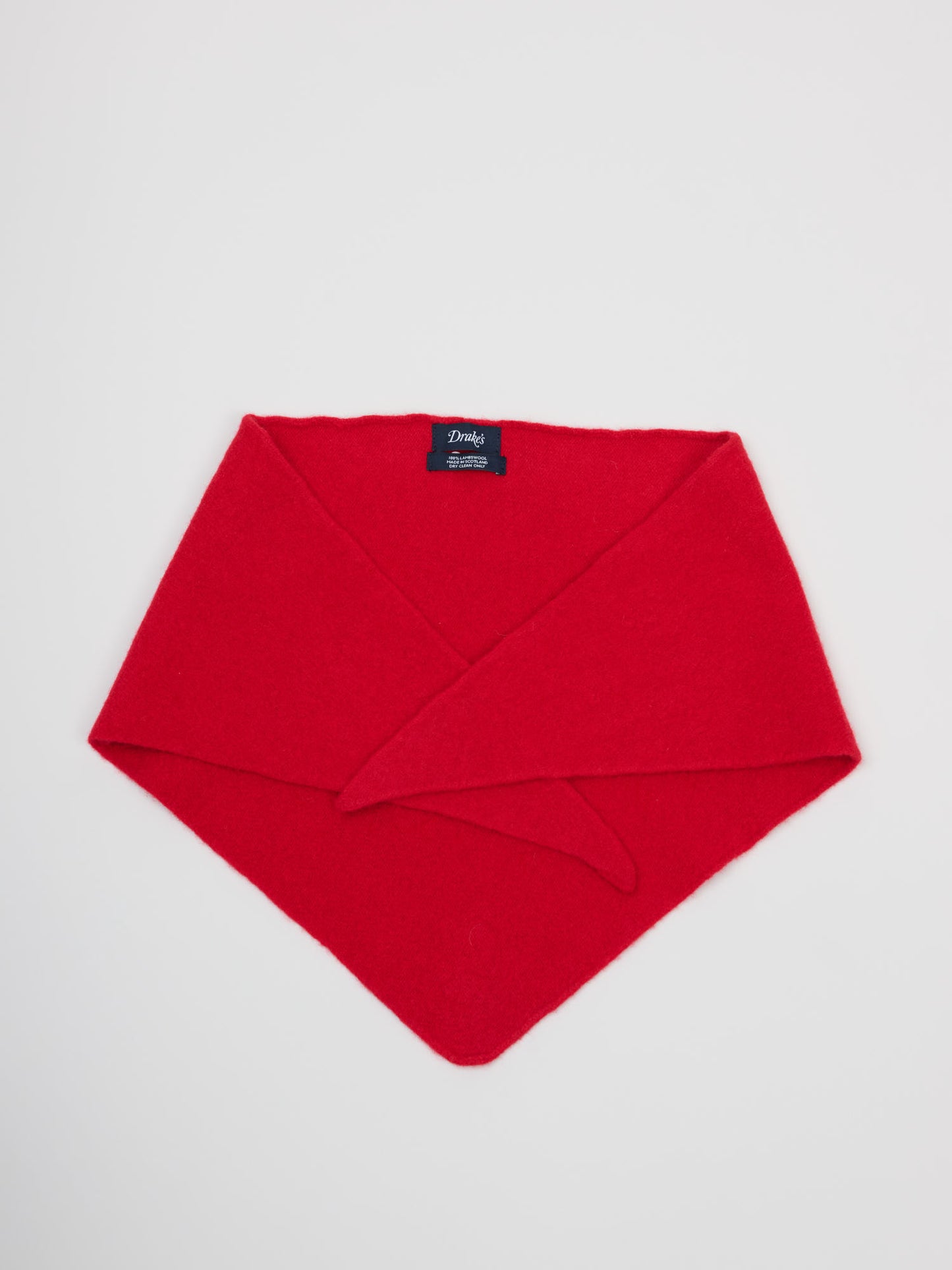 Lambswool Triangle Neck Scarf, Dubonnet Red