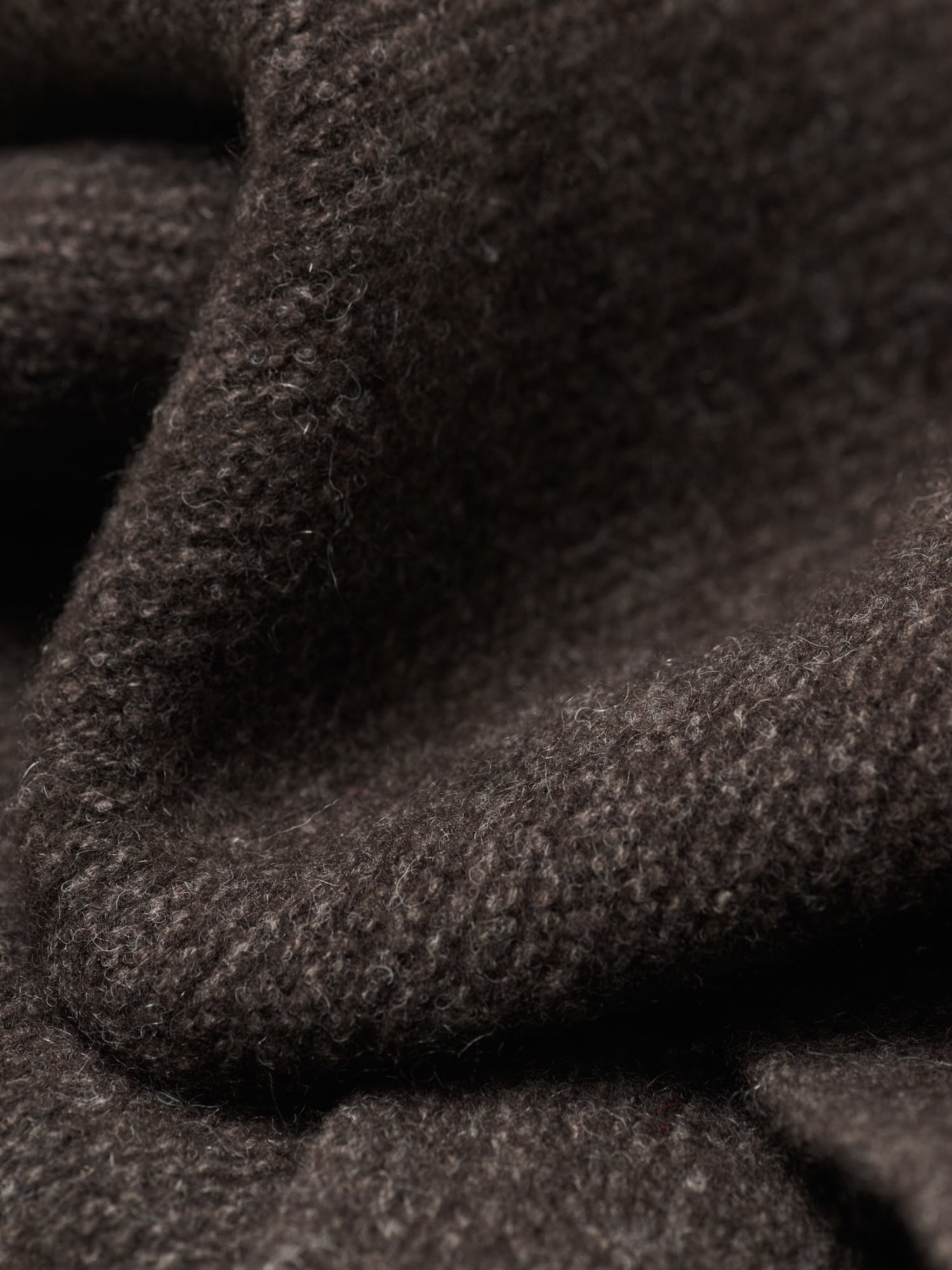 Small Scarf Yak Wool Cashmere Blend, Coffee Twist
