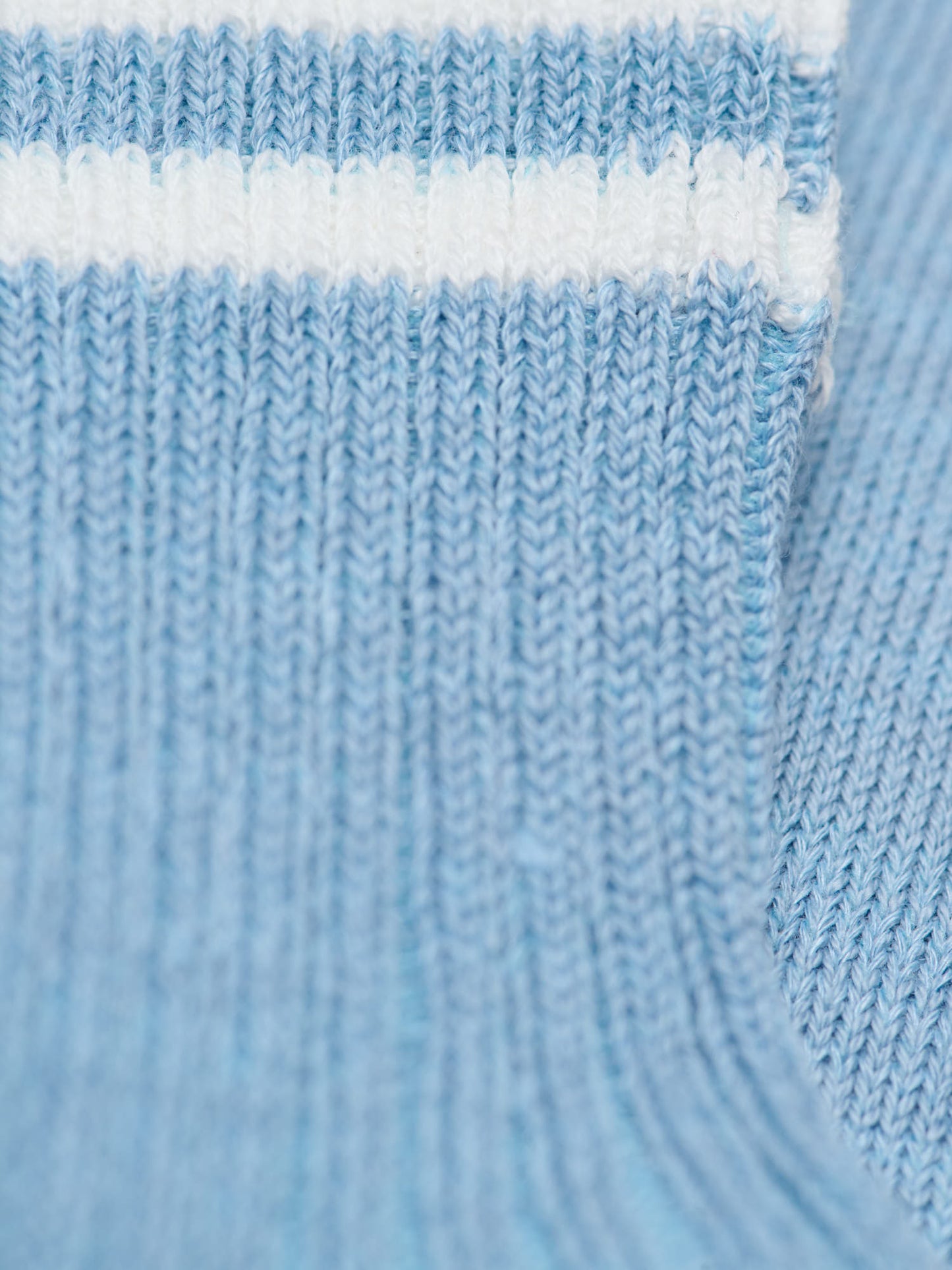 Hemp Organic Cotton Stripe, Morning Blue/White