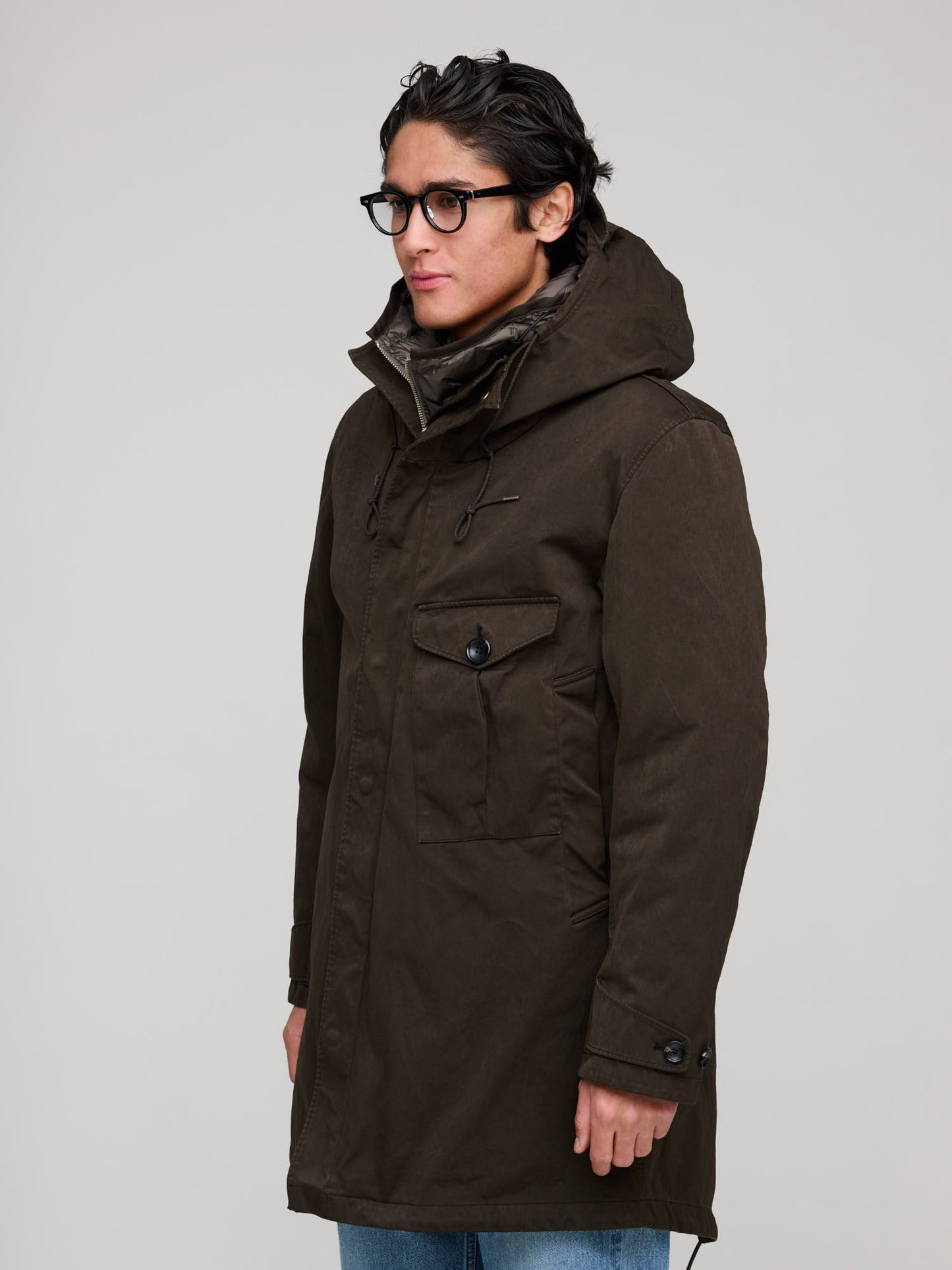 Cyclone Parka D. Brown, Brown Liner