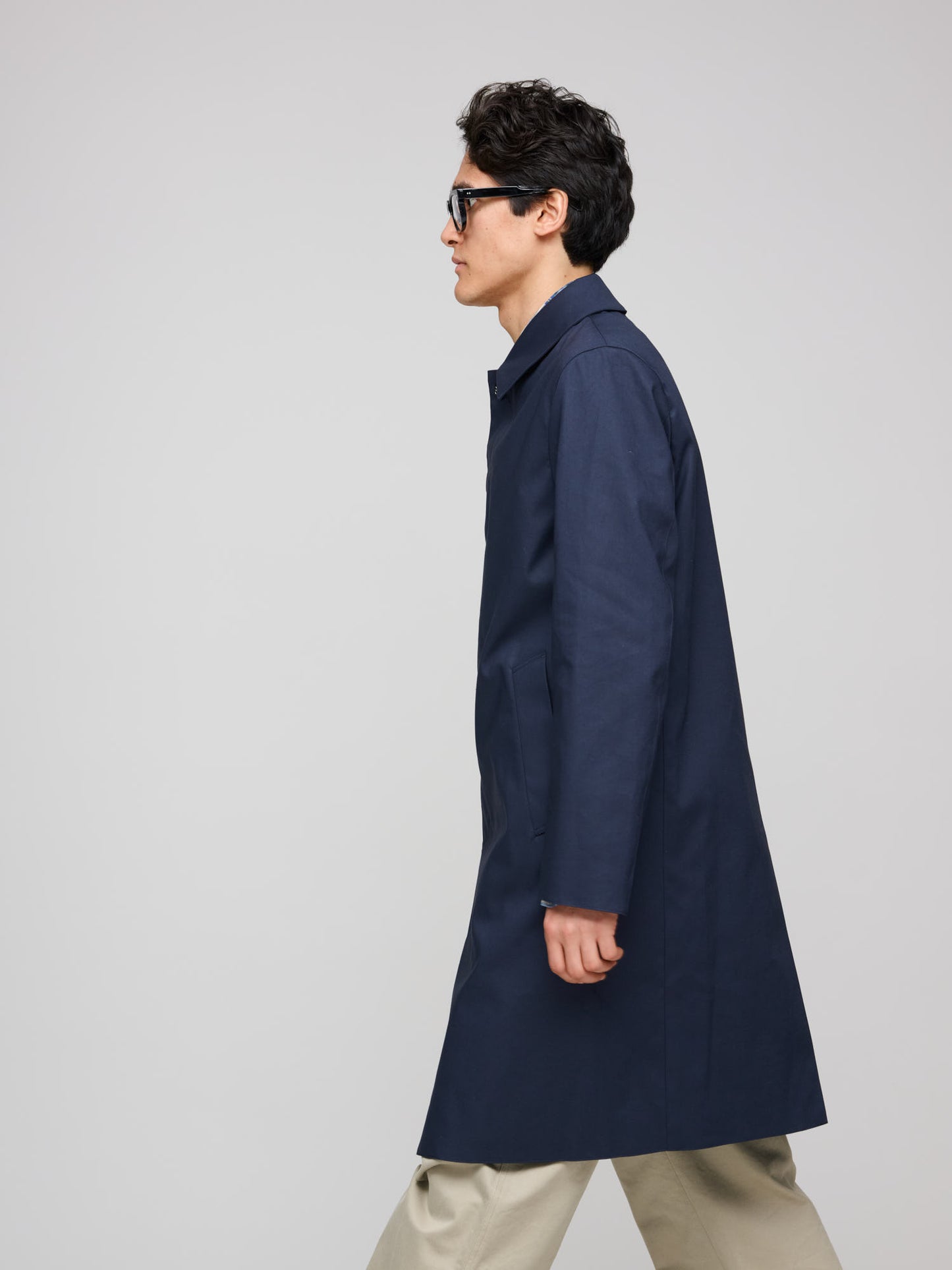 Dunkeld Single Breasted Coat, Navy