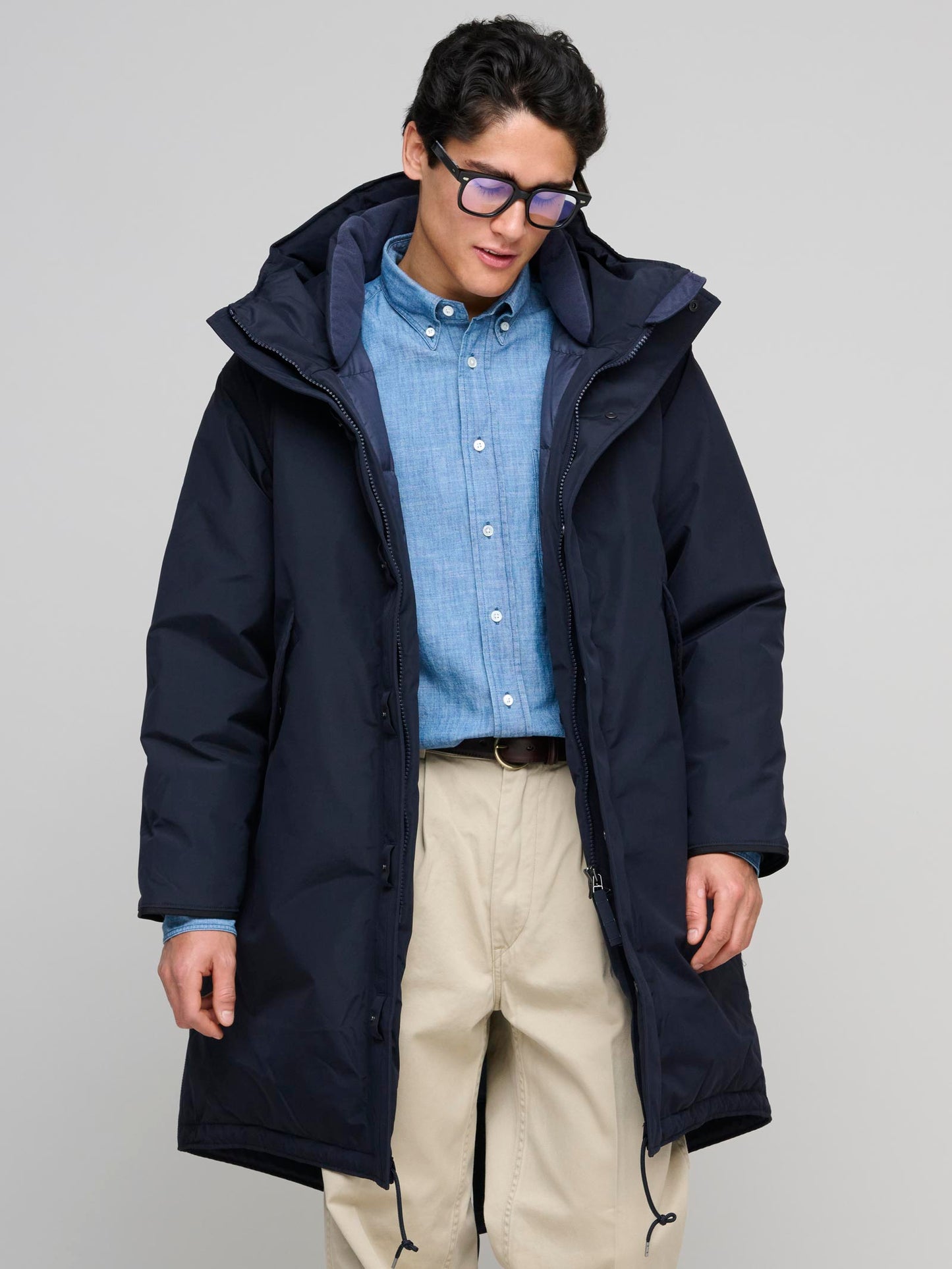 GORE-TEX® Long Down Coat, Navy