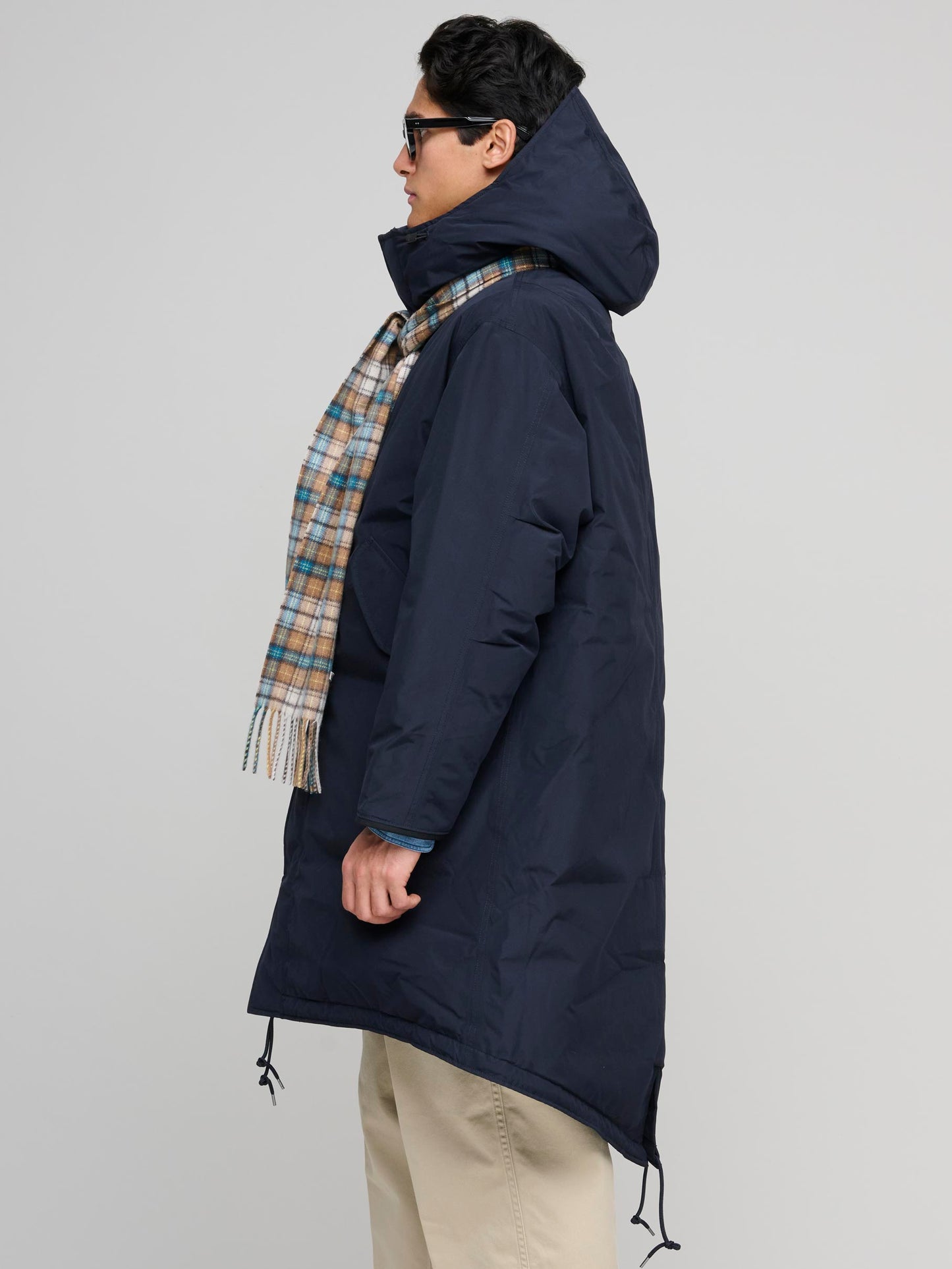 GORE-TEX® Long Down Coat, Navy