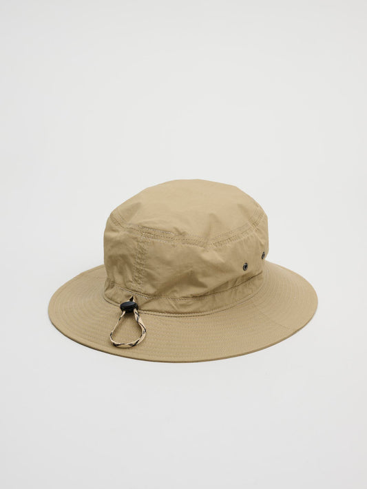 Cotton & Cordura Rip-Stop Drawcord Hat, Beige