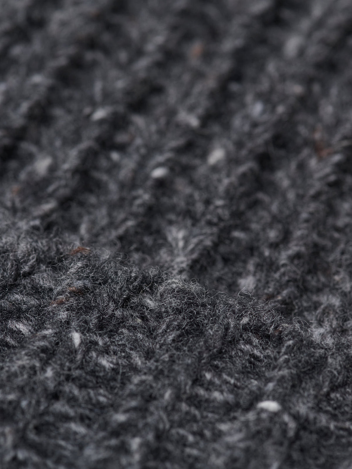 Donegal Beanie Chunky Rib Lambswool Mix, Steel
