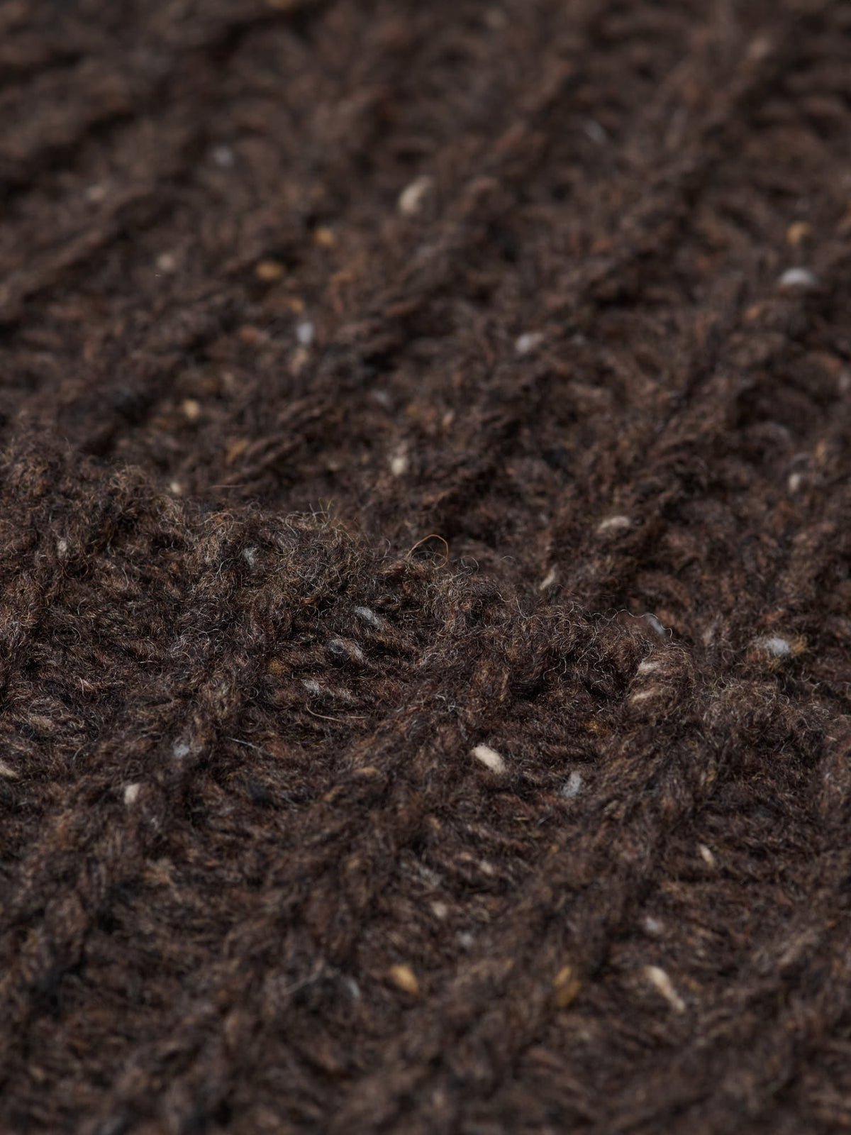Donegal Beanie Chunky Rib Lambswool Mix, Earth