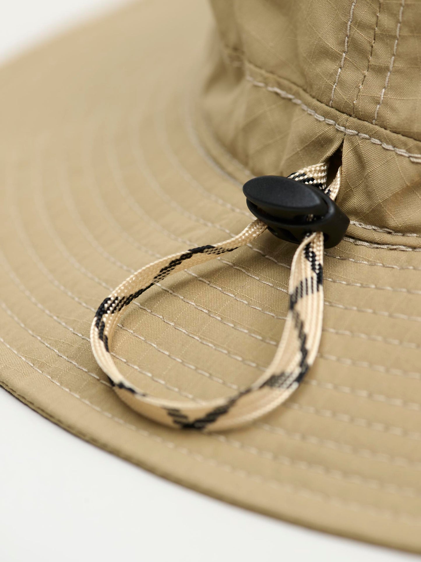 Cotton & Cordura Rip-Stop Drawcord Hat, Beige