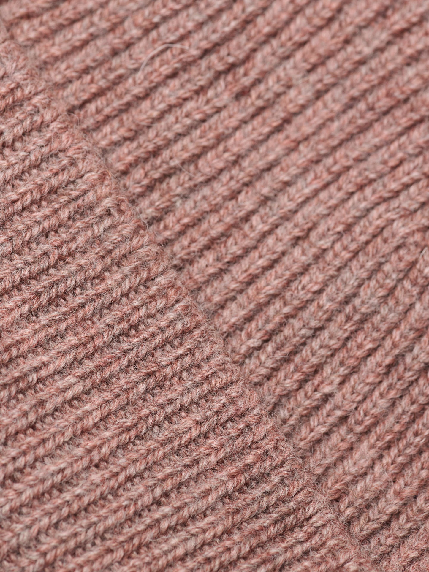 Simple Ribbed Beanie British Wool, Mineral