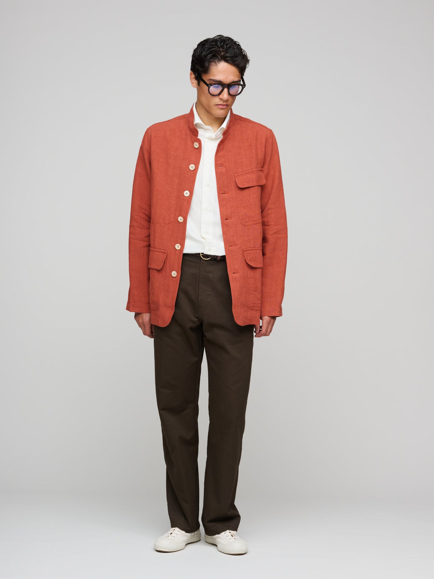 Forestiere Linen Jacket, Rust