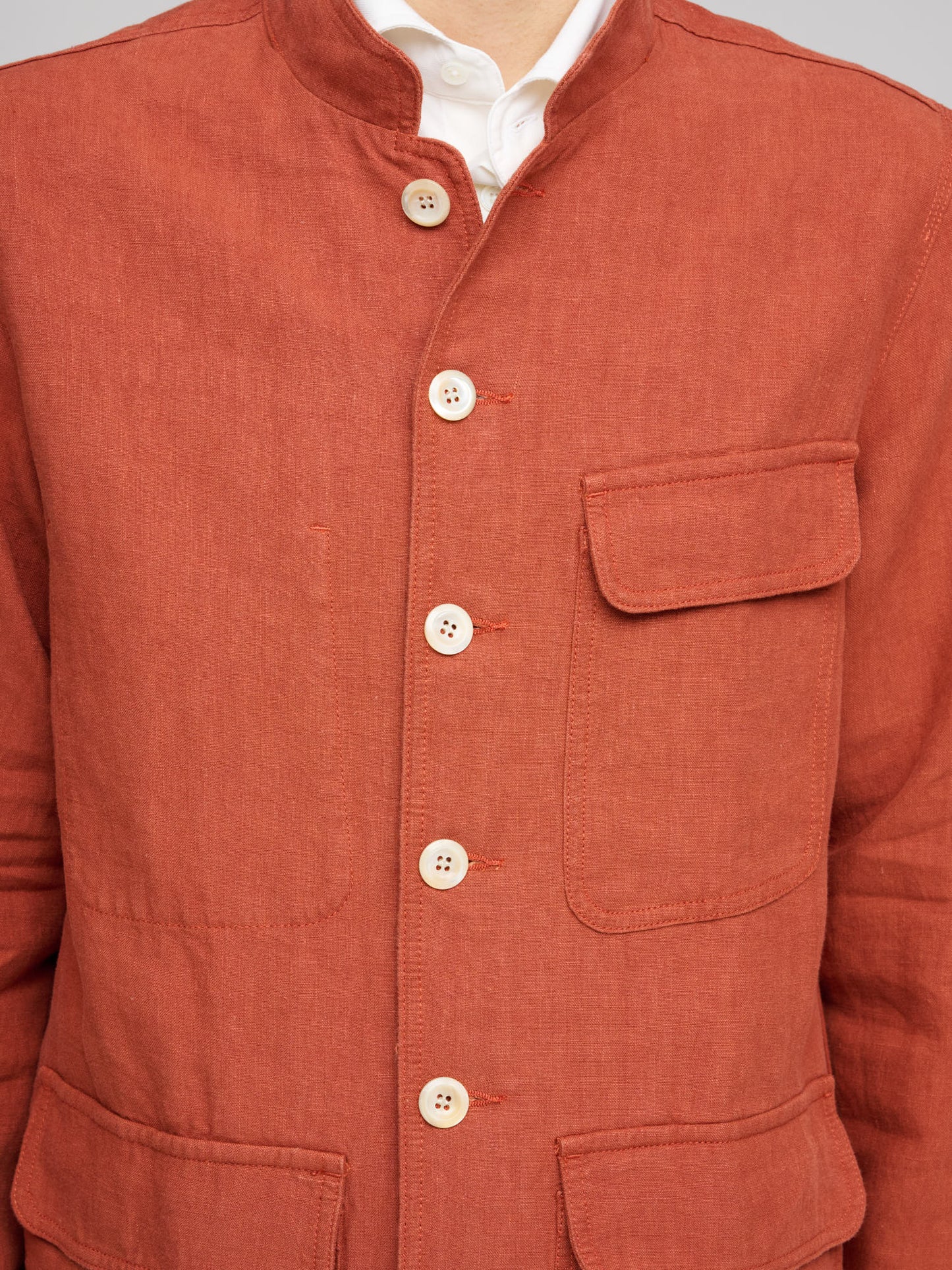 Forestiere Linen Jacket, Rust