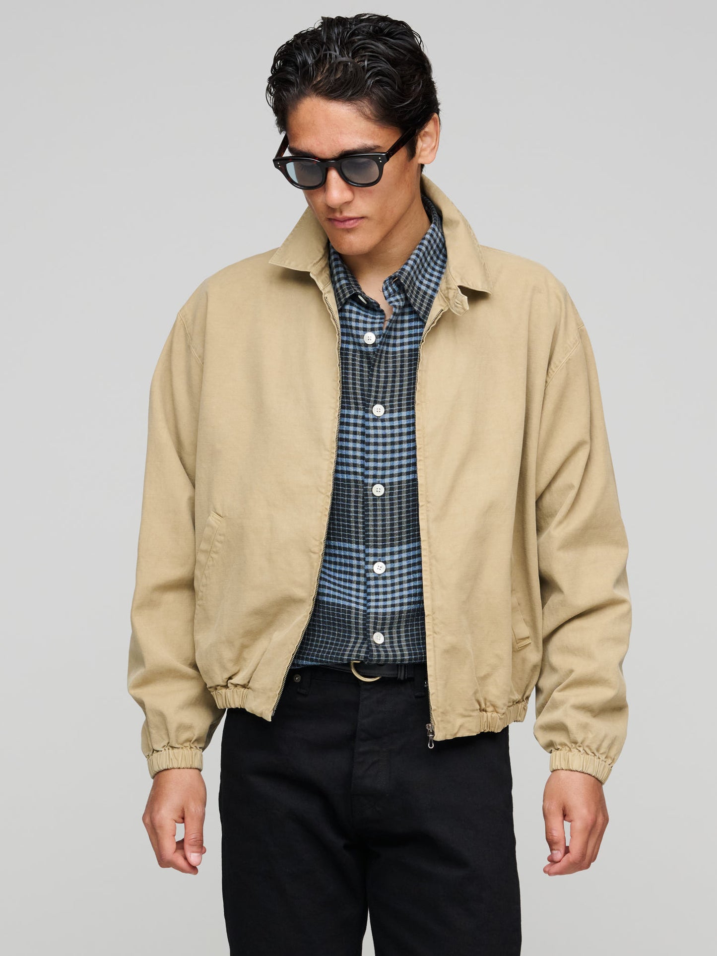 Product Dyed Finx Gabardine Swing Top, Dyed Beige