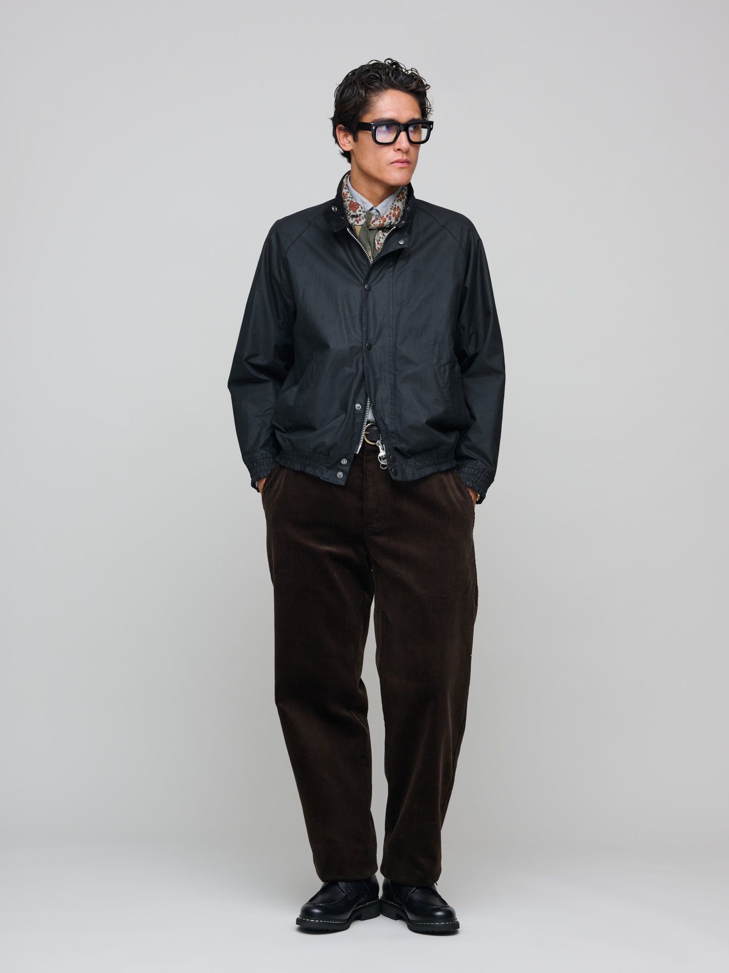 Blouson Transport Wax Jacket, Black