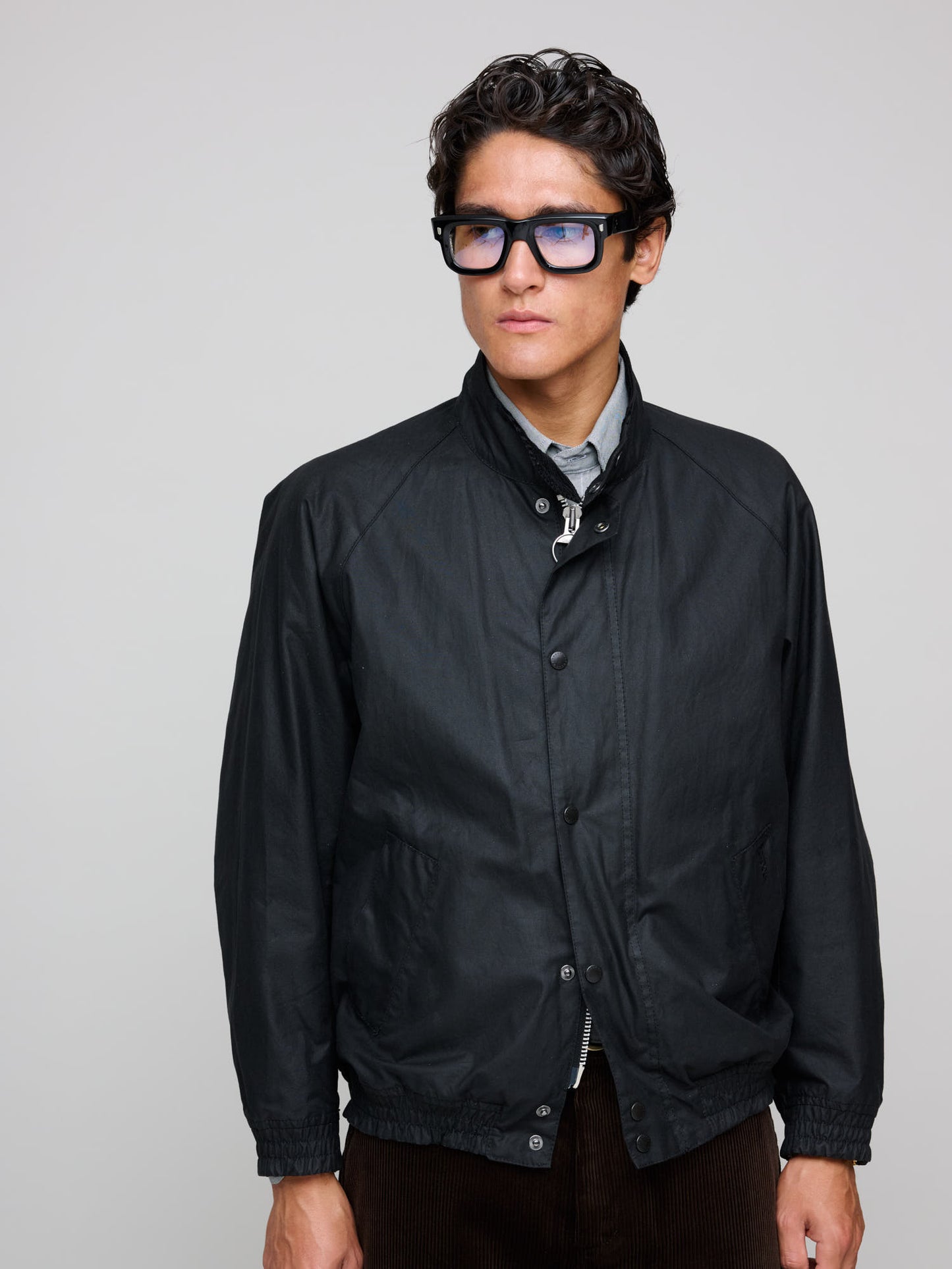 Blouson Transport Wax Jacket, Black