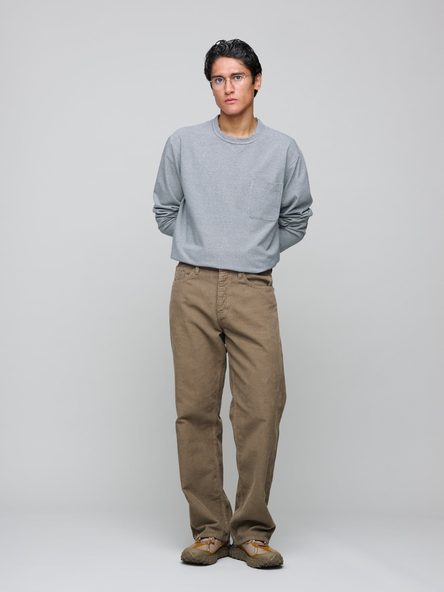 Corduroy Loose Fit Jeans, Taupe