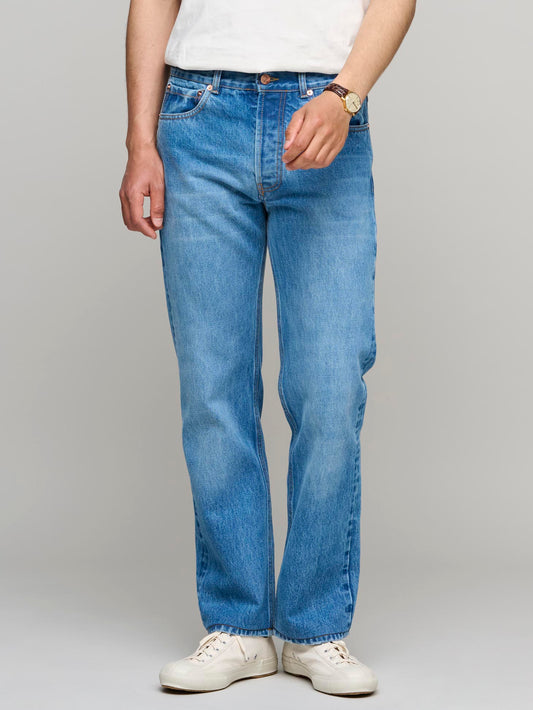 Straight Fit Jeans, Vintage Wash Japanese Selvedge