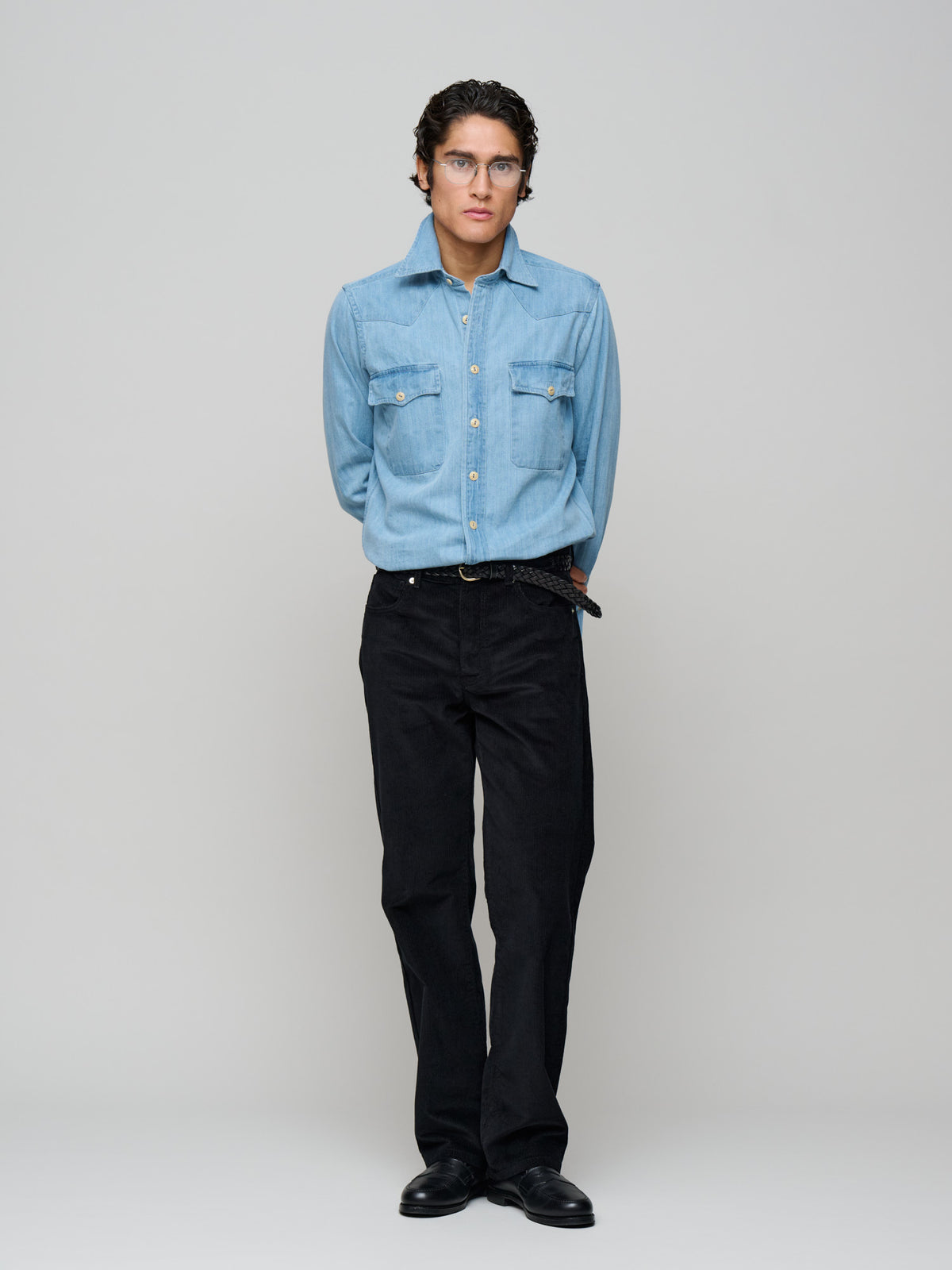 Easy Fit Jeans Corduroy, Black