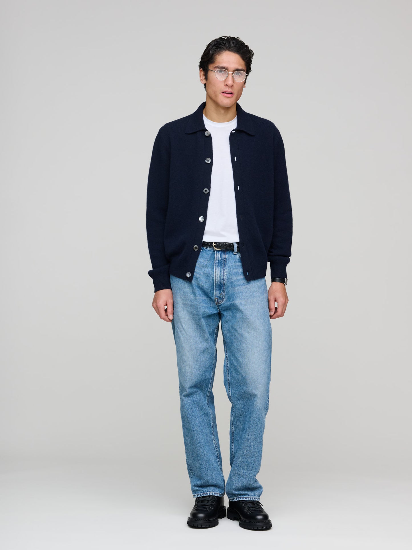 Polo Cardigan, Navy