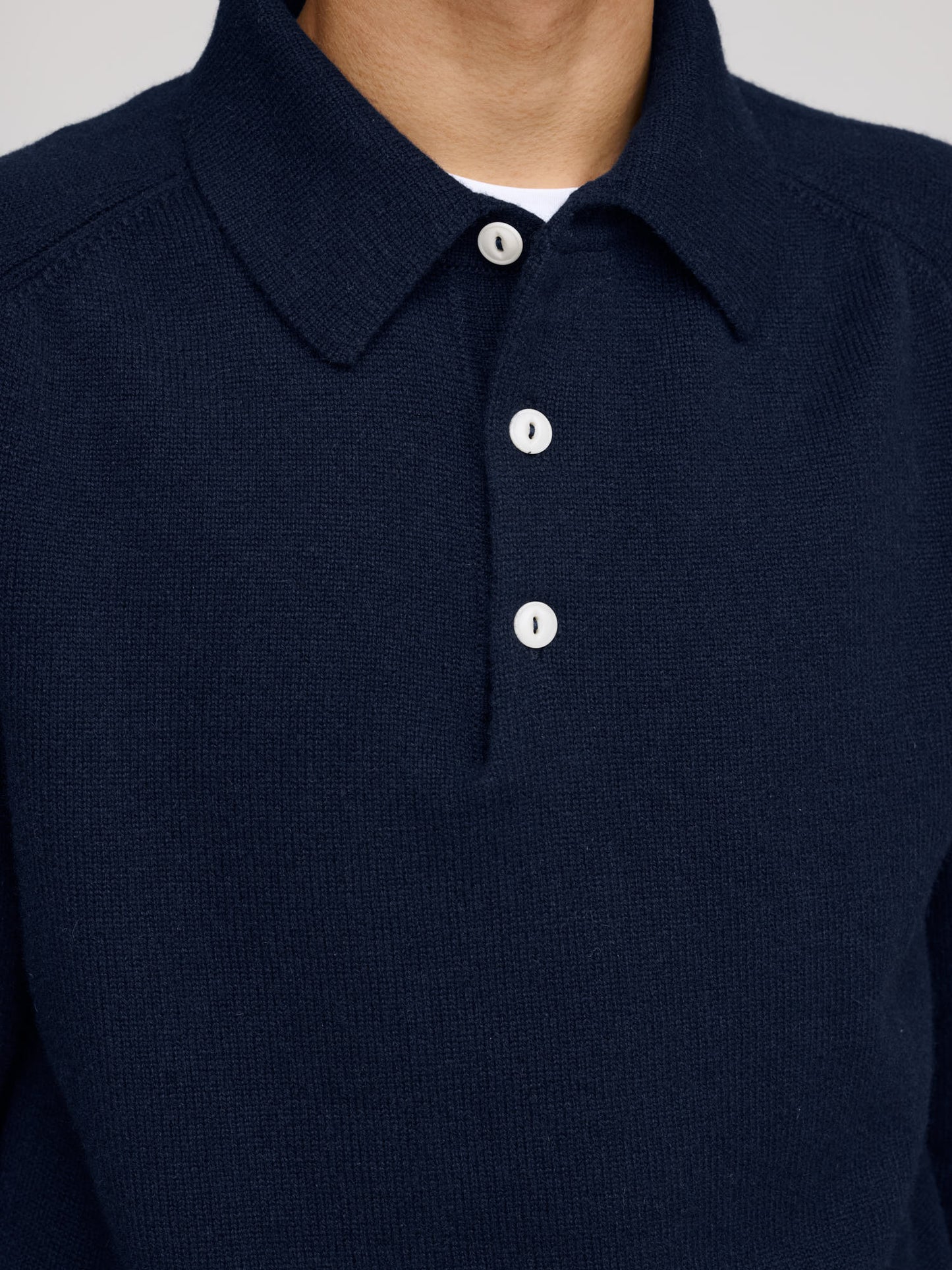 Pure Cashmere Polo, Navy