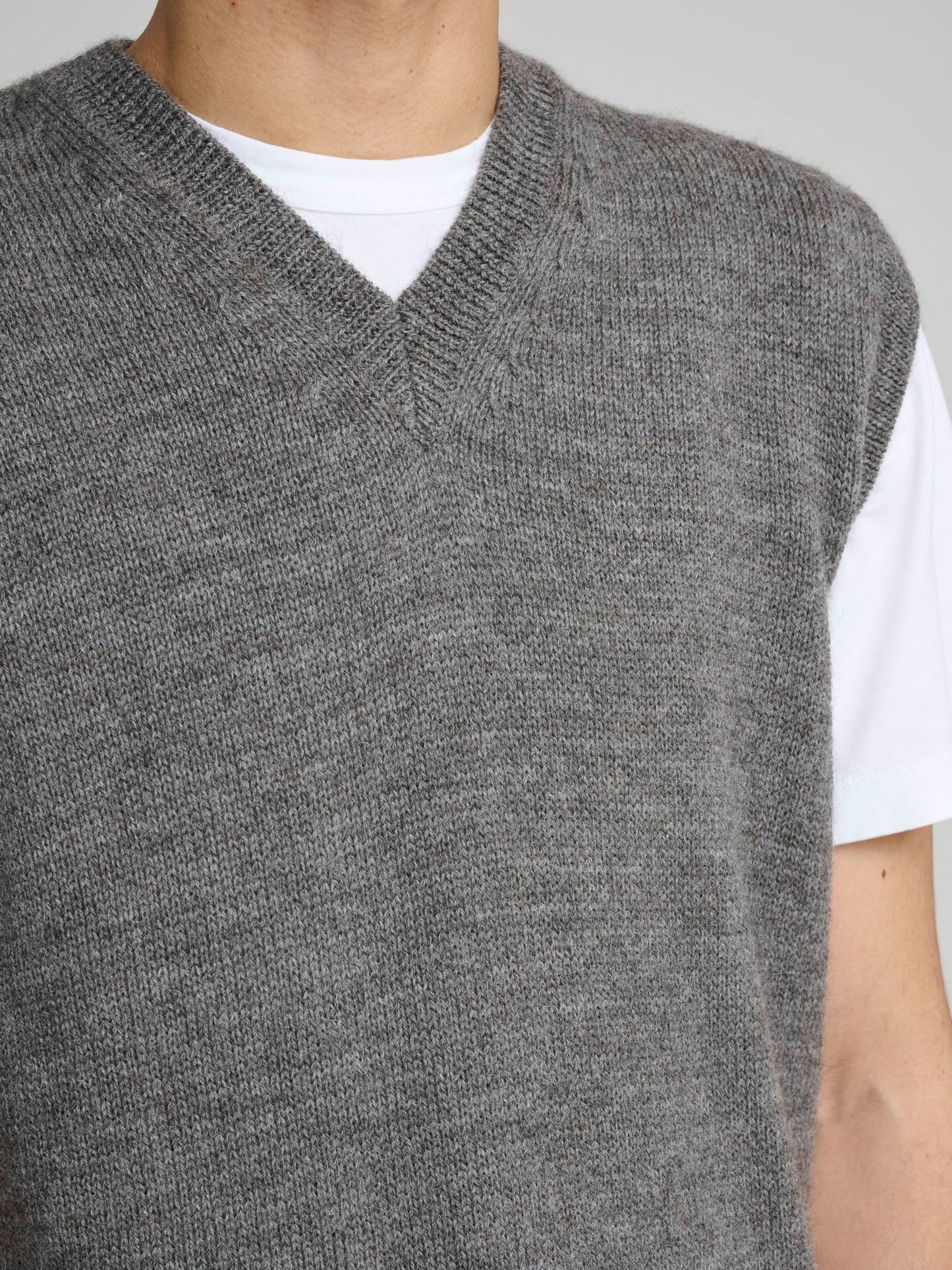 Knitted Vest, Dark Grey