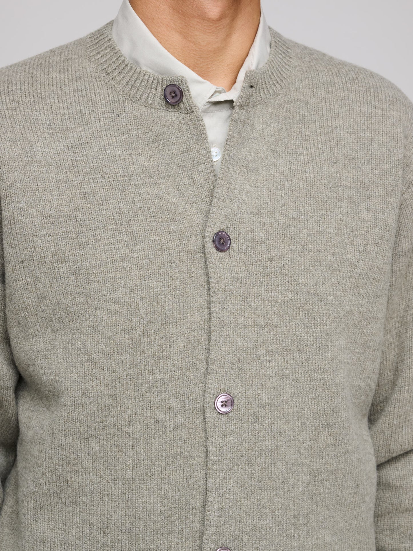 Cardigan Boiled Wool, Stone