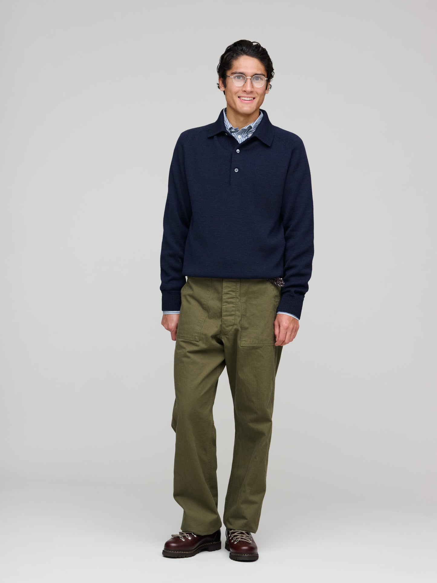 Merino Polo, Navy