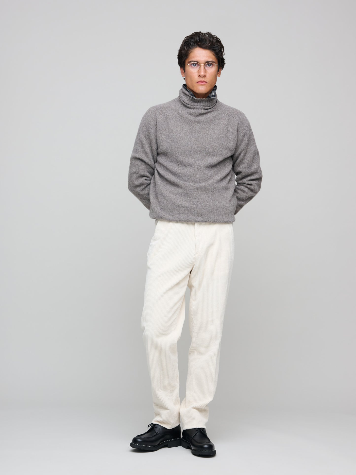 Roll Neck Sweater, Bark