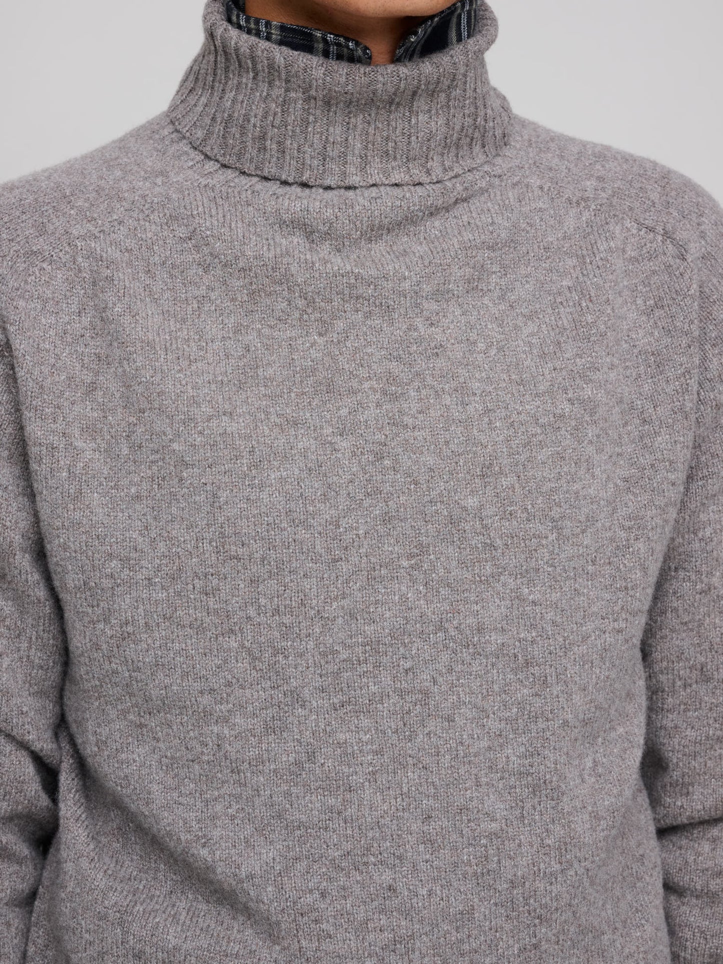 Roll Neck Sweater, Bark