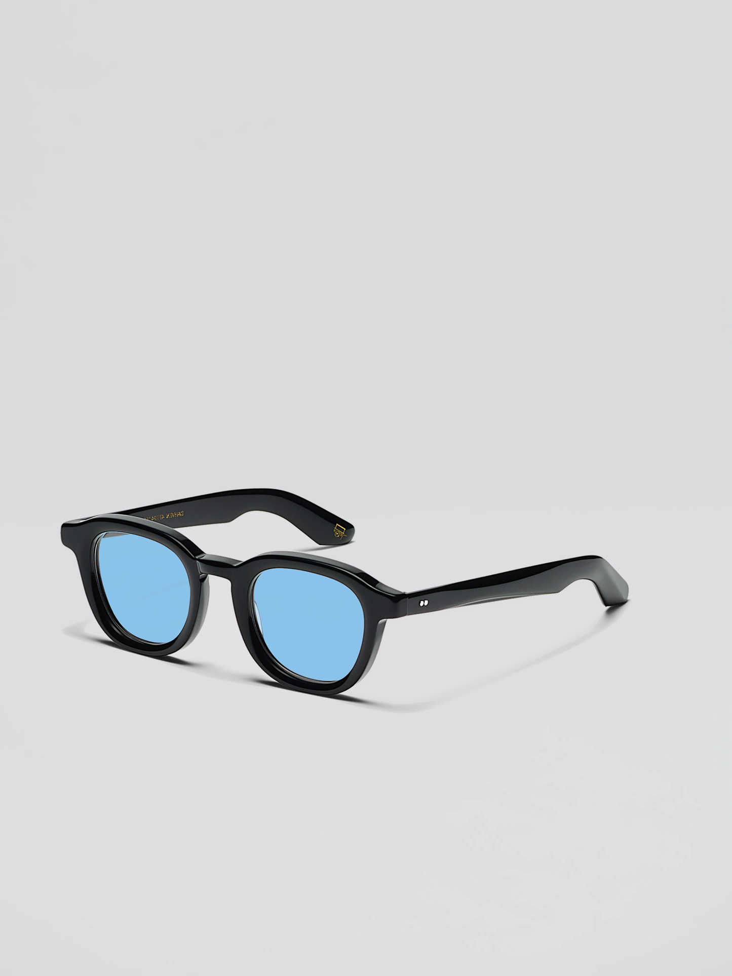 Dahven, Black with Denim Blue Lenses