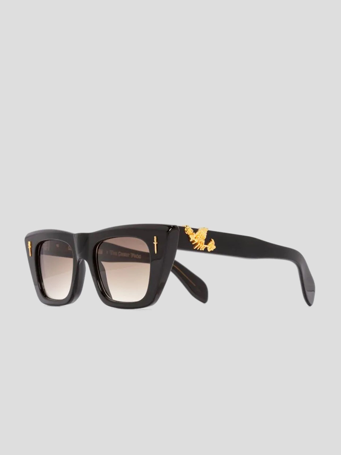 The Great Frog Love And Death Limited Edition Cat Eye Sunglasses, Black Gold