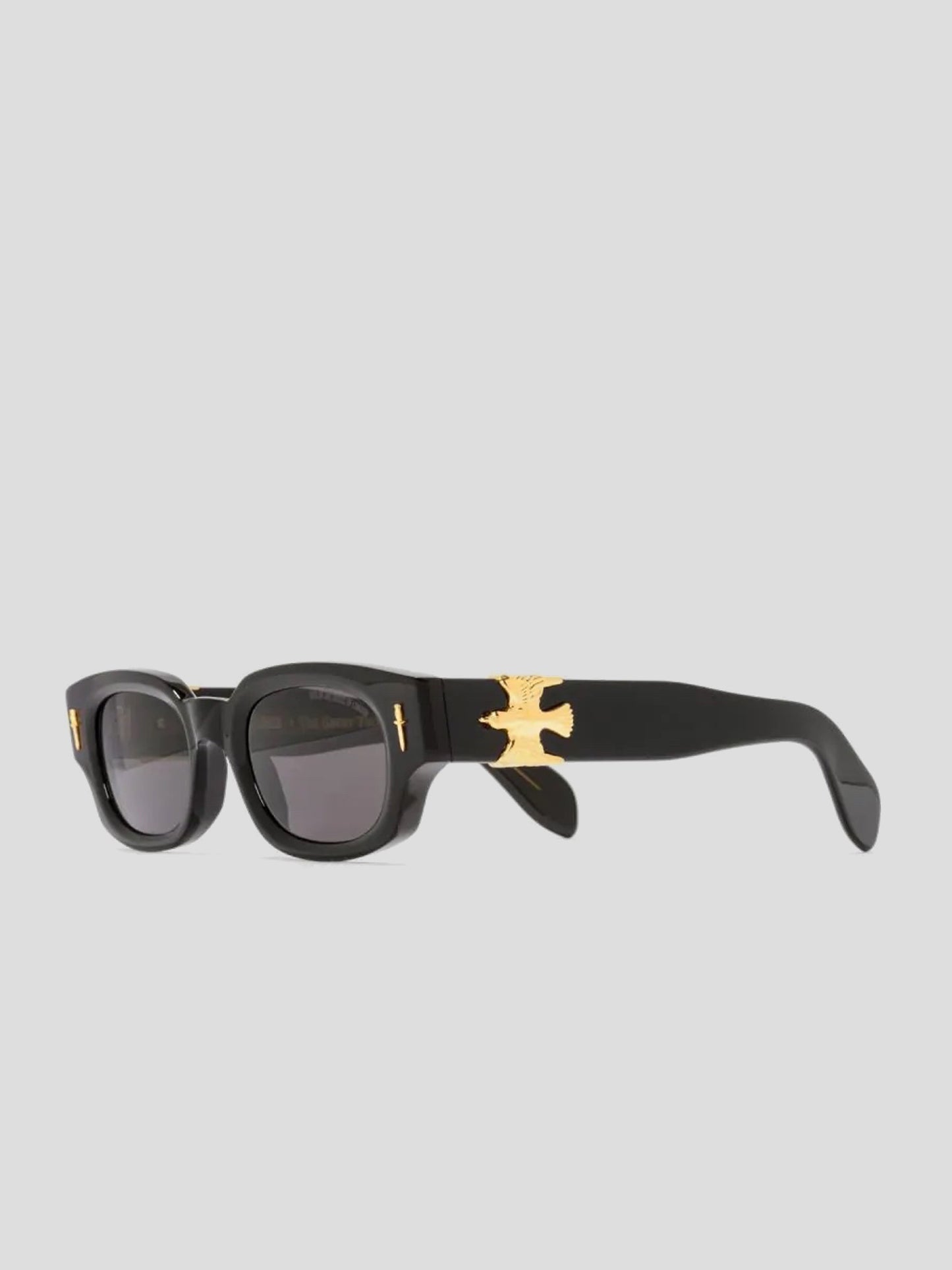The Great Frog Soaring Eagle Limited Edition Rectangle Sunglasses, Black Gold