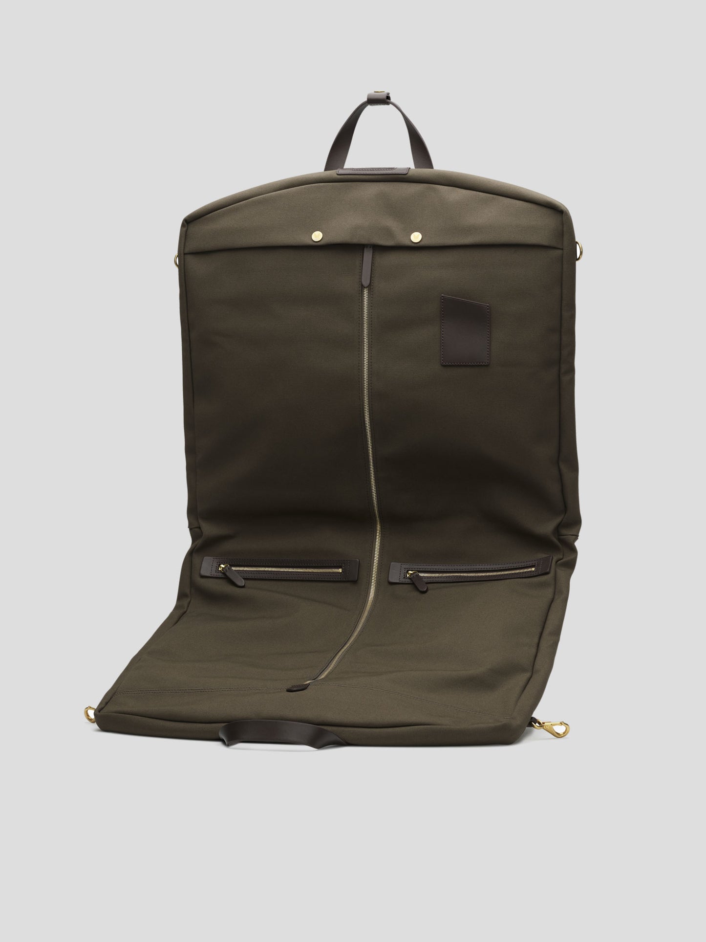 M/S Suit Carrier, Army/Dark Brown