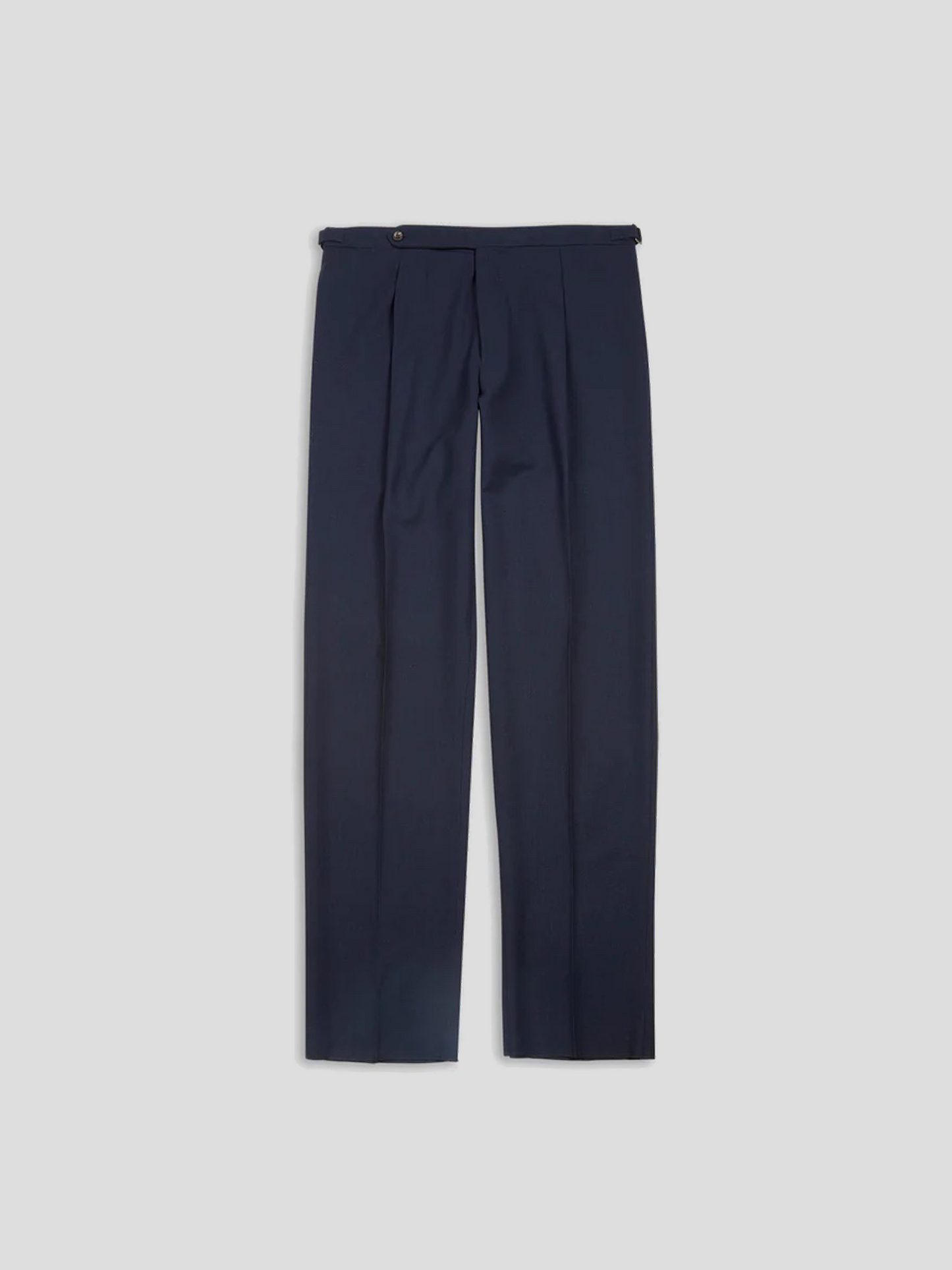 Tropical Wool Single Pleat Trouser, Navy