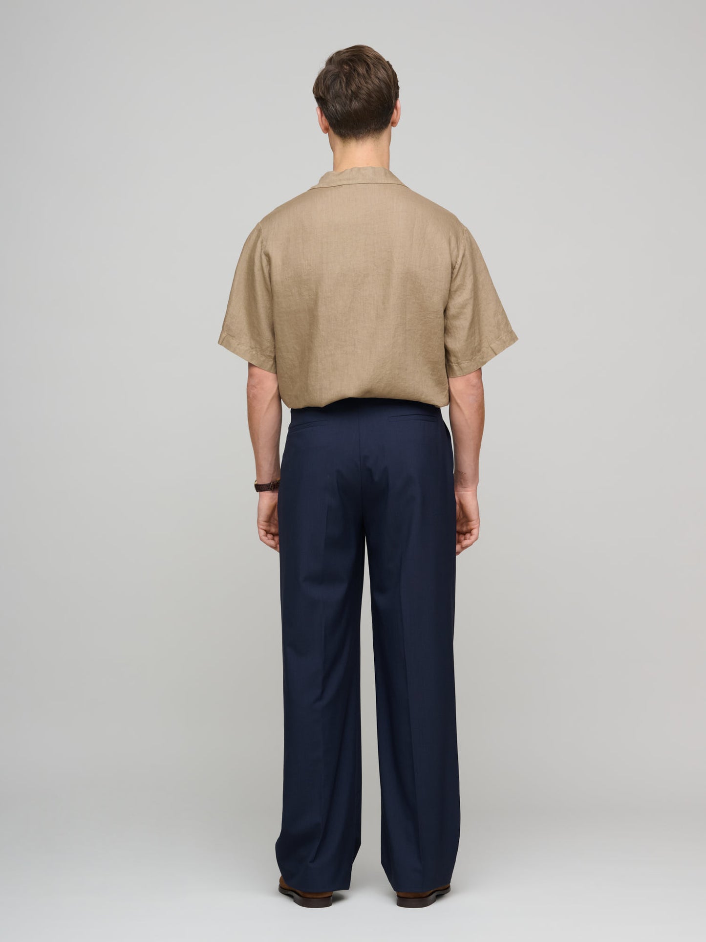Grandad Trousers Cold Wool, Navy