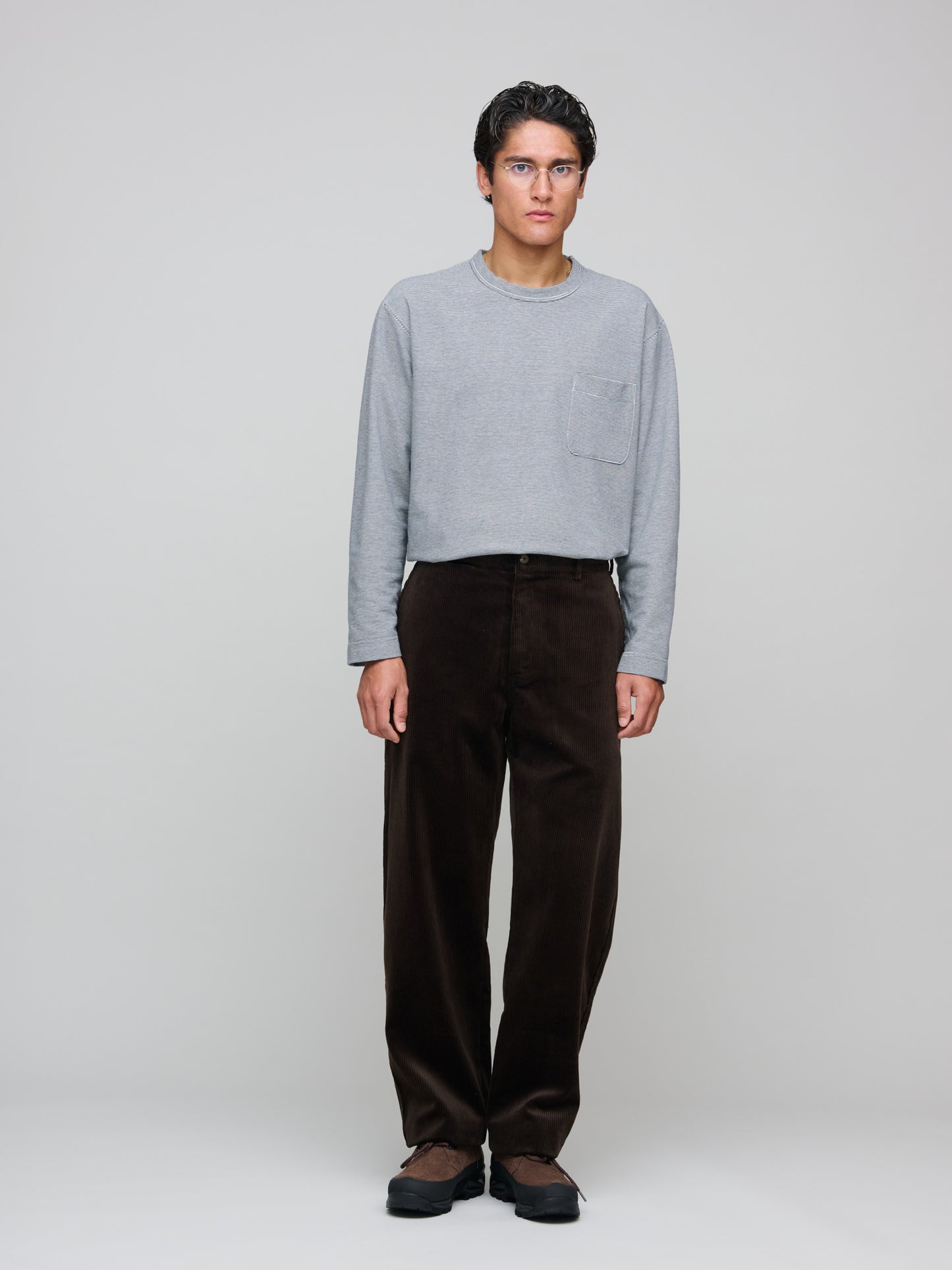 Balloon Trousers Wide Wale Corduroy, Brown