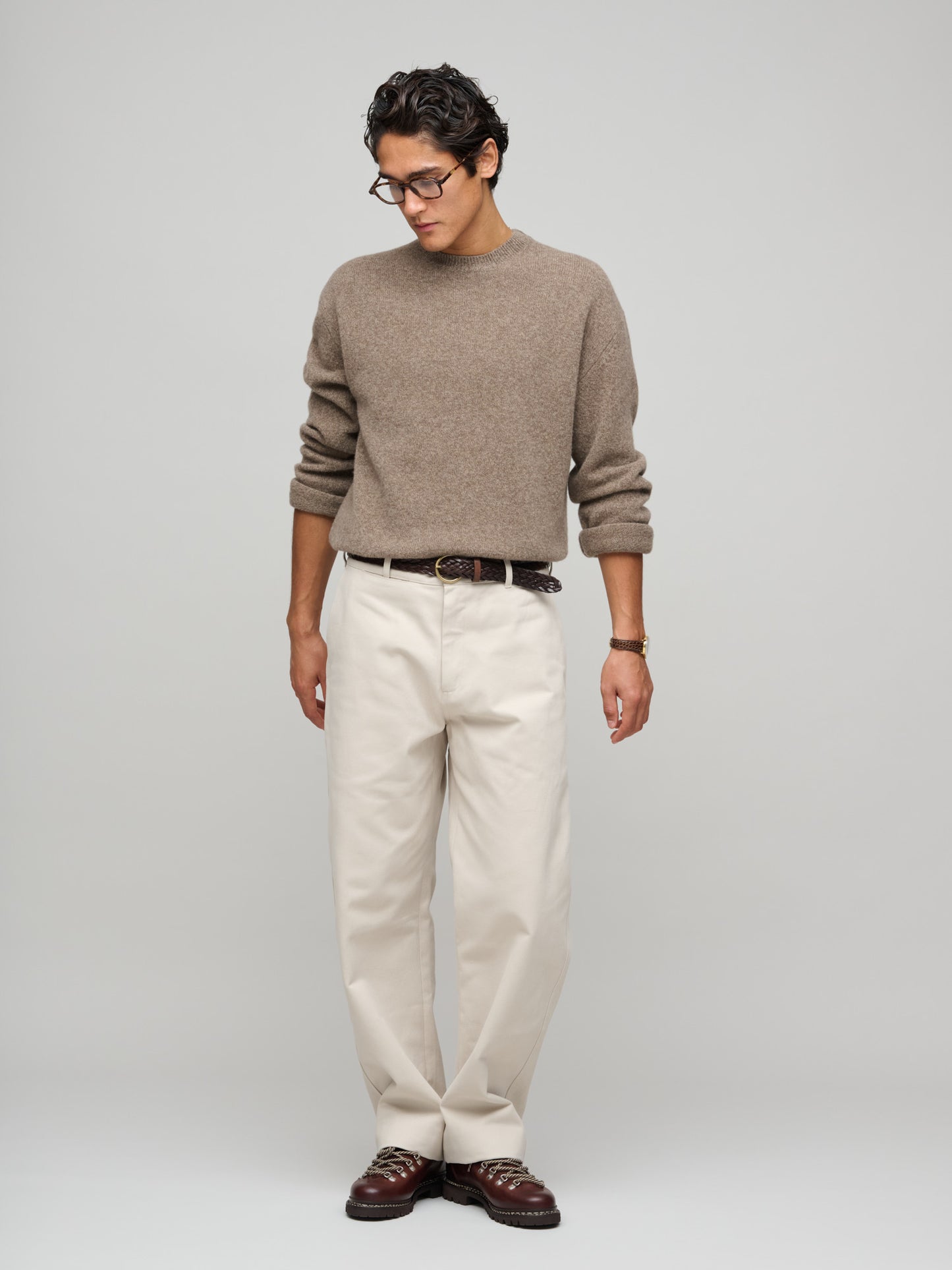 Balloon Trouser Heavy Cotton Drill, Cream