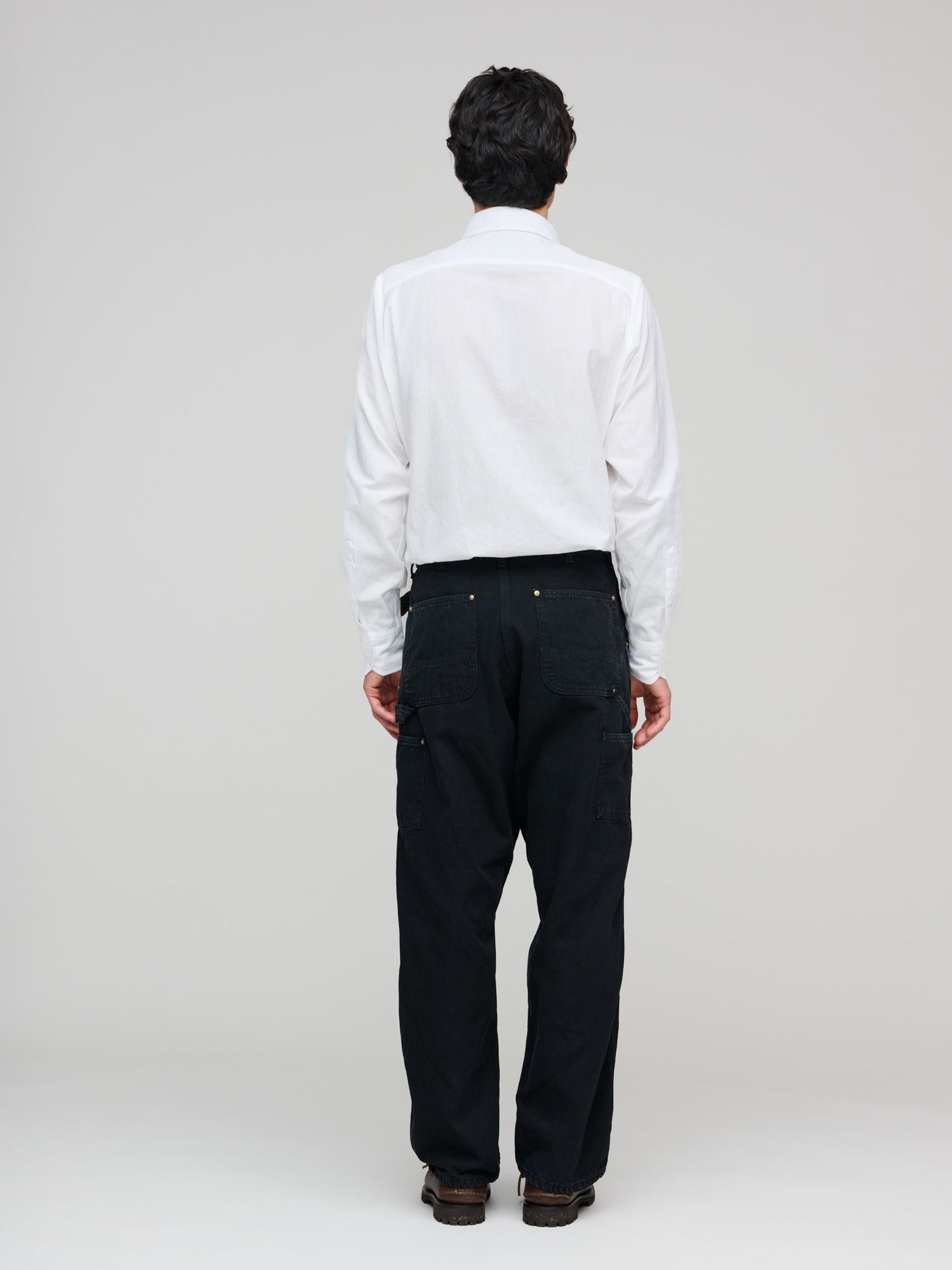 Dad's Fit Oxford Painter Pants, Black