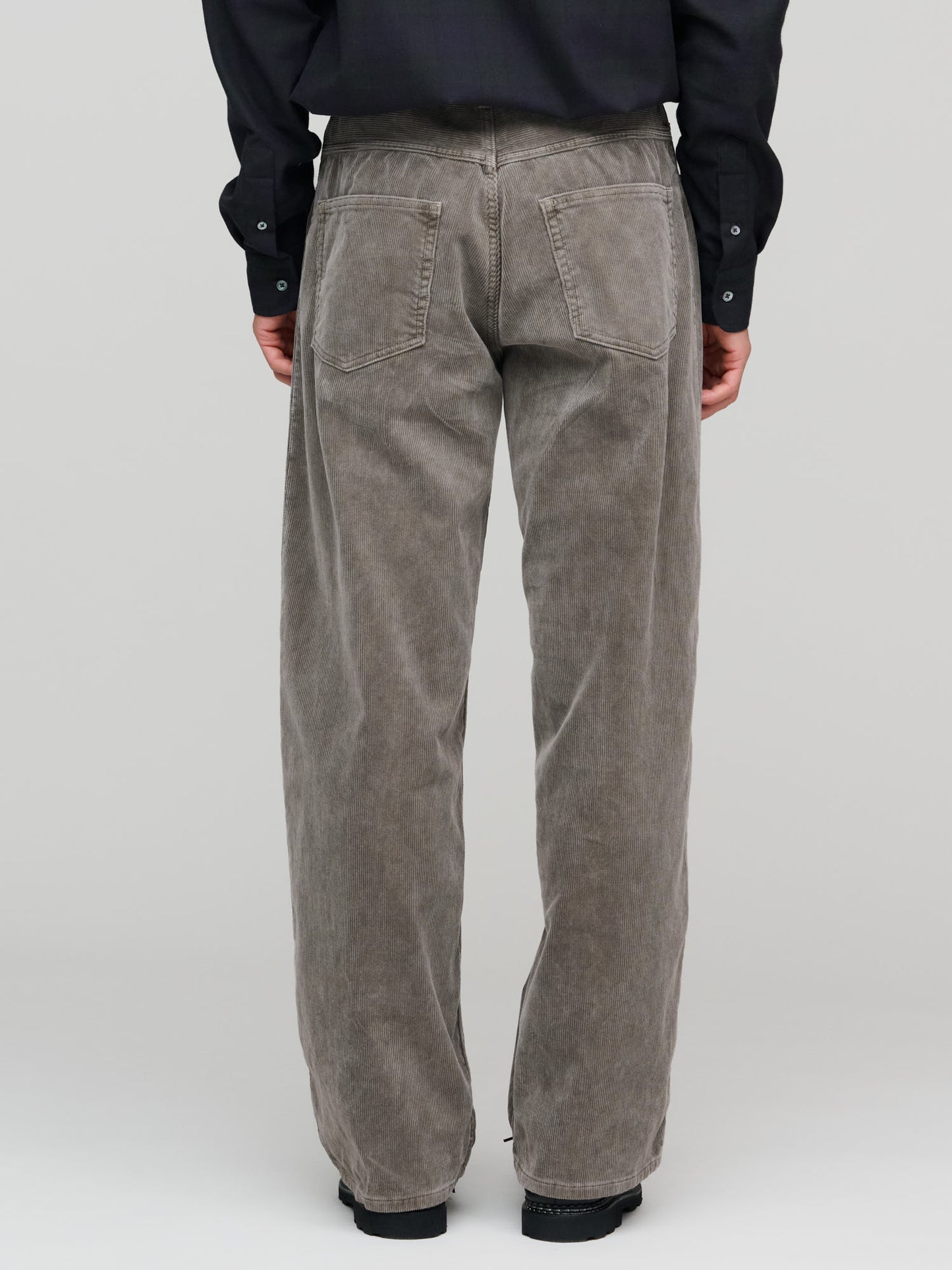 Pigment Dyed Finx Corduroy Wide 5P Pants, Olive Brown