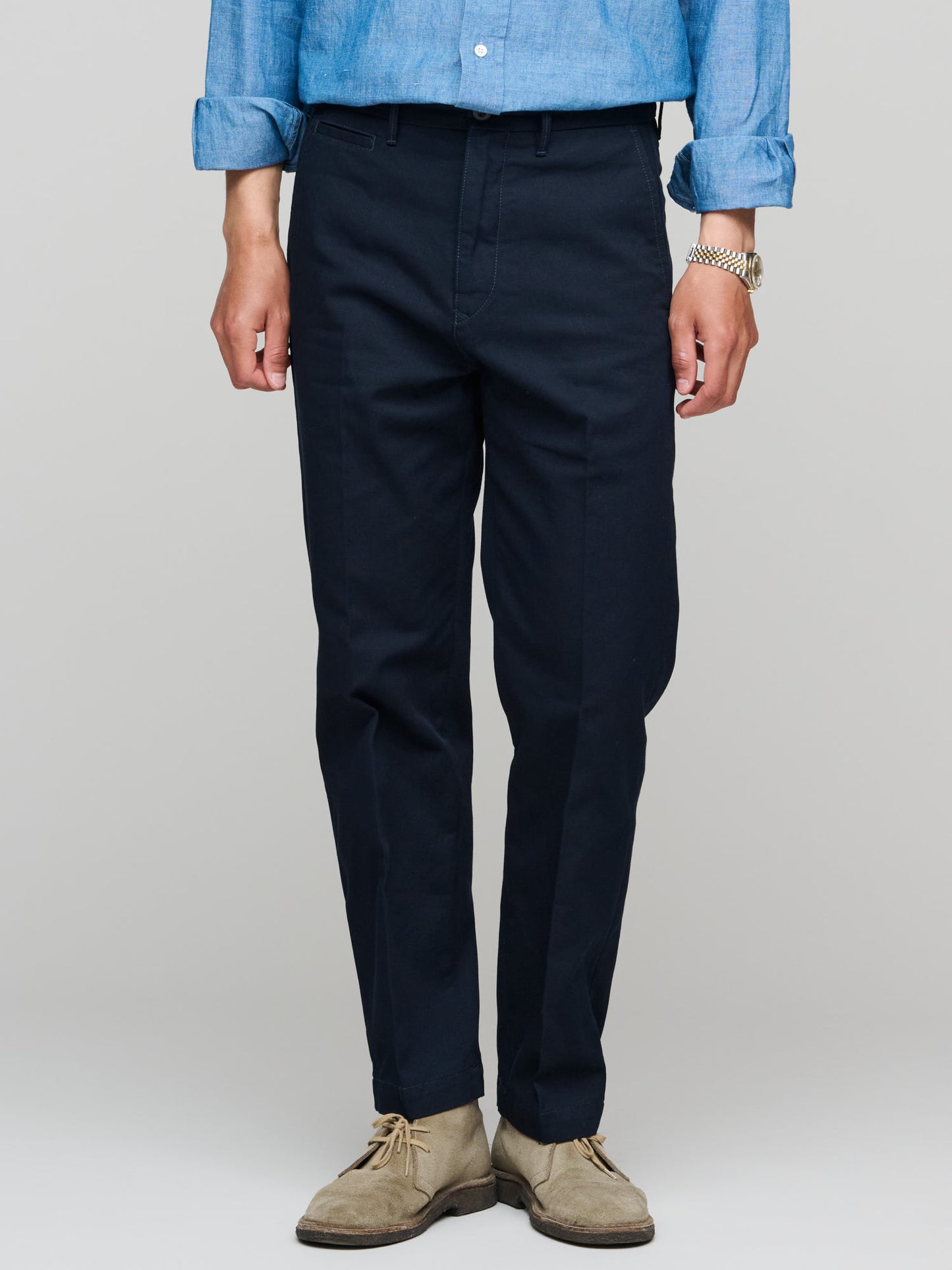 Twill Slacks, Navy