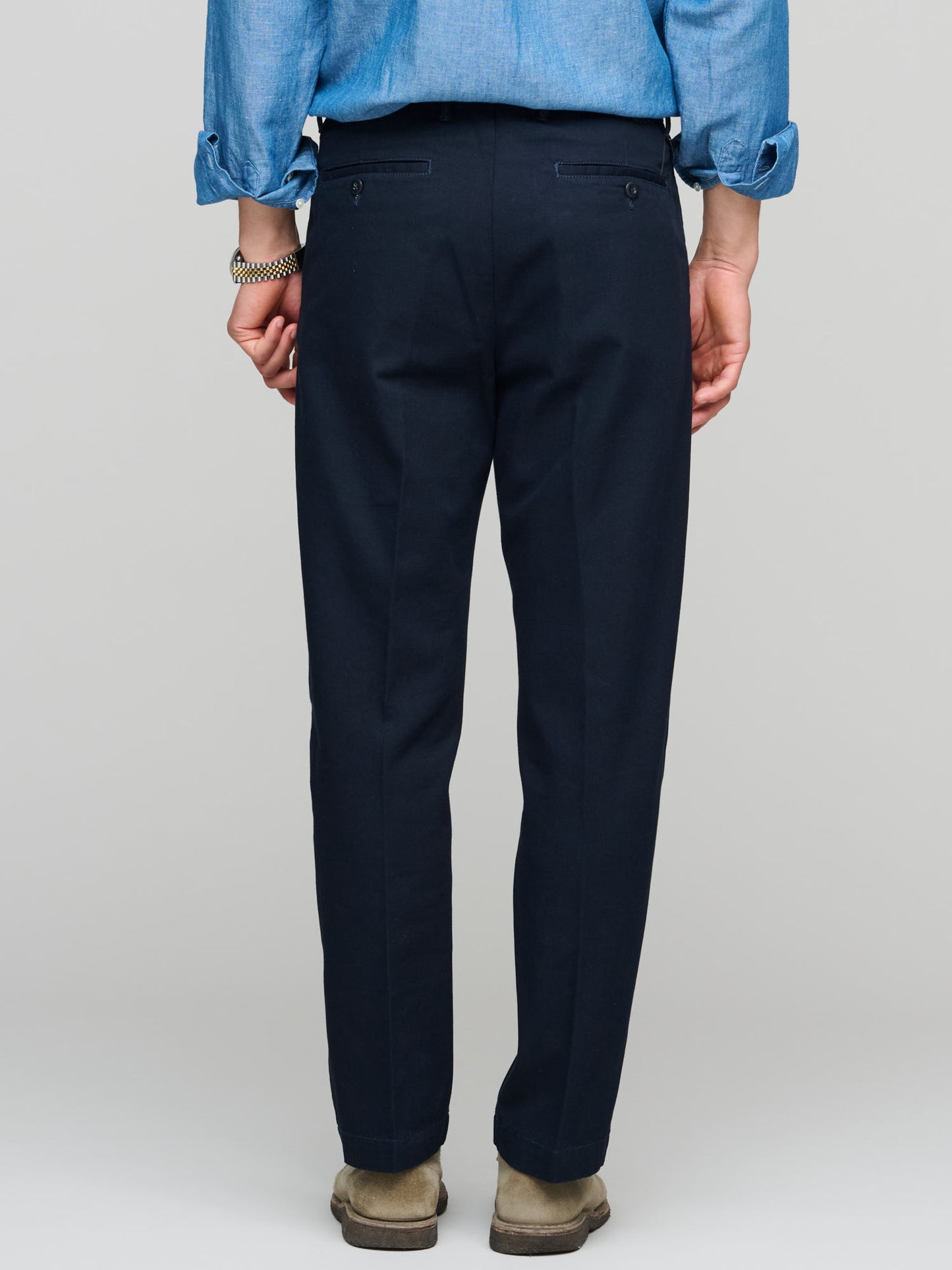 Twill Slacks, Navy